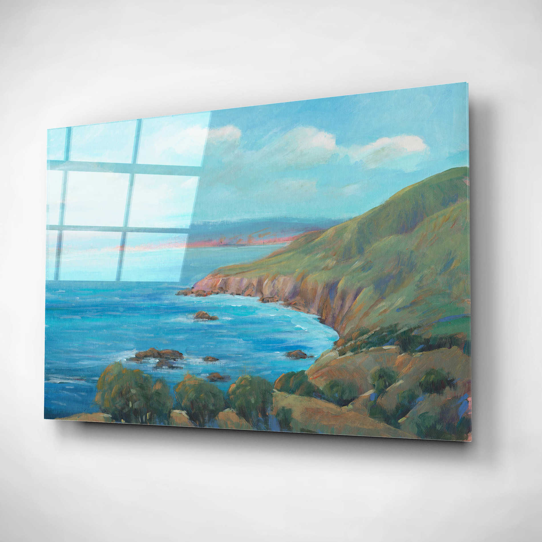 Epic Art 'Rocky Coastline I' by Tim O'Toole, Acrylic Glass Wall Art,16x12