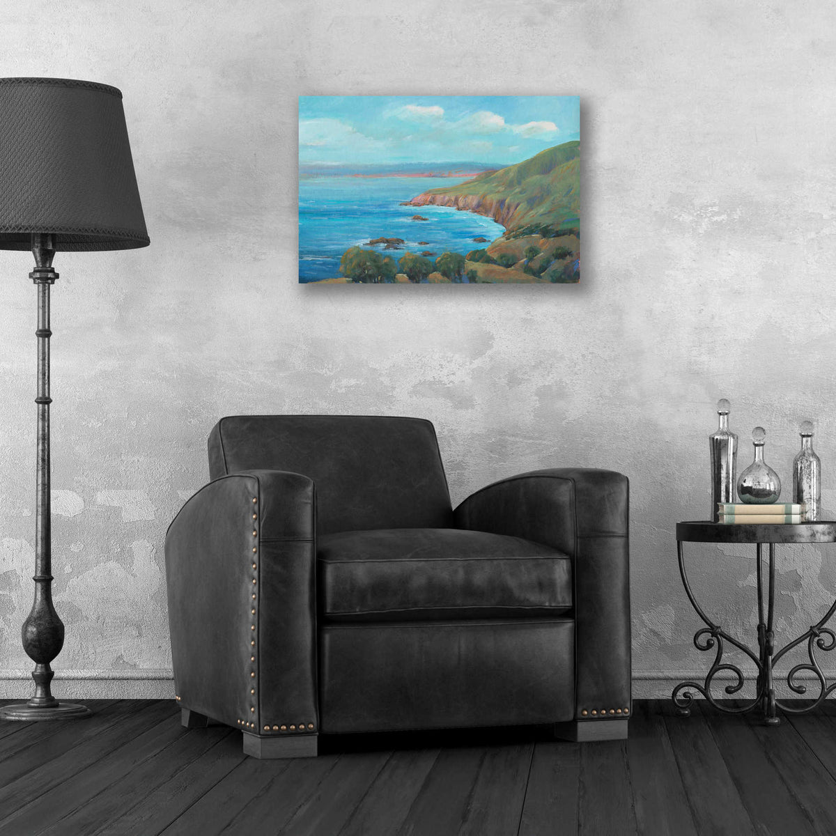 Epic Art 'Rocky Coastline I' by Tim O'Toole, Acrylic Glass Wall Art,24x16