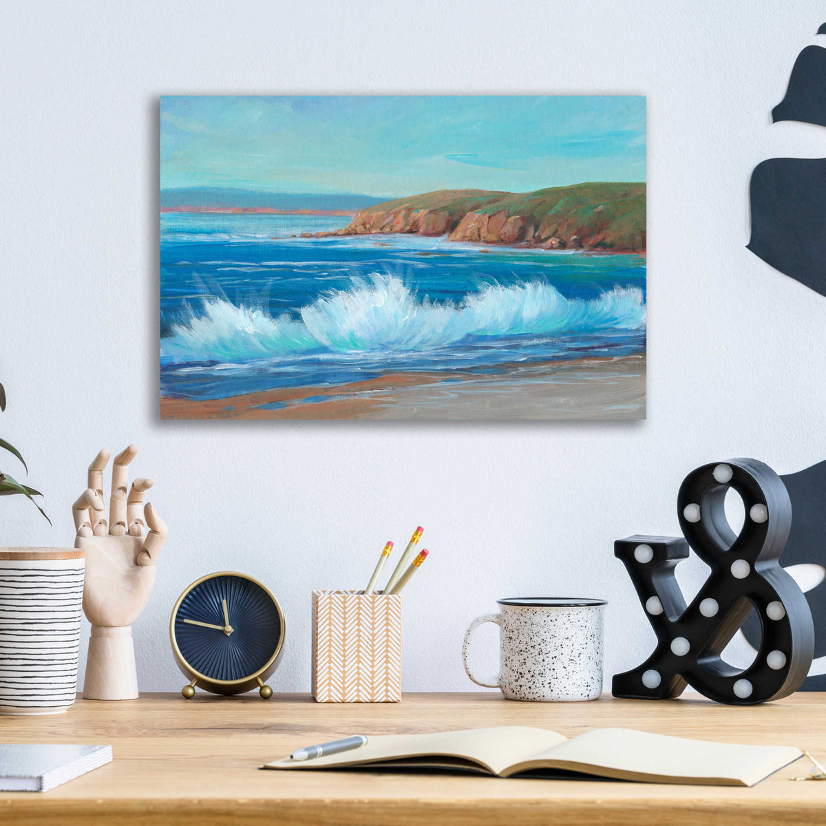 Epic Art 'Rocky Coastline II' by Tim O'Toole, Acrylic Glass Wall Art,16x12