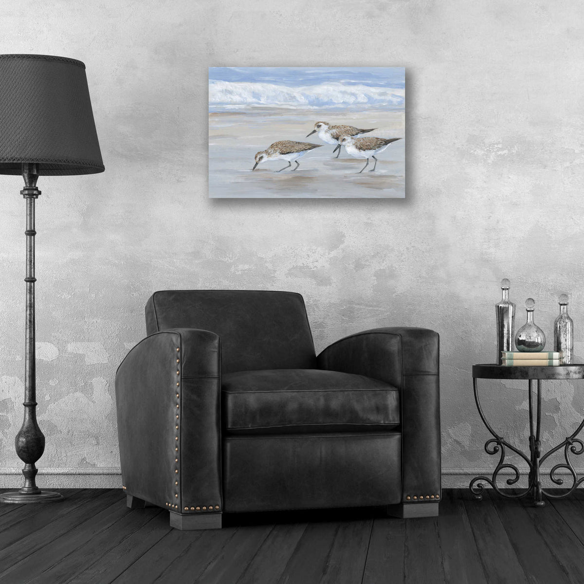 Epic Art 'Sandpipers II' by Tim O'Toole, Acrylic Glass Wall Art,24x16