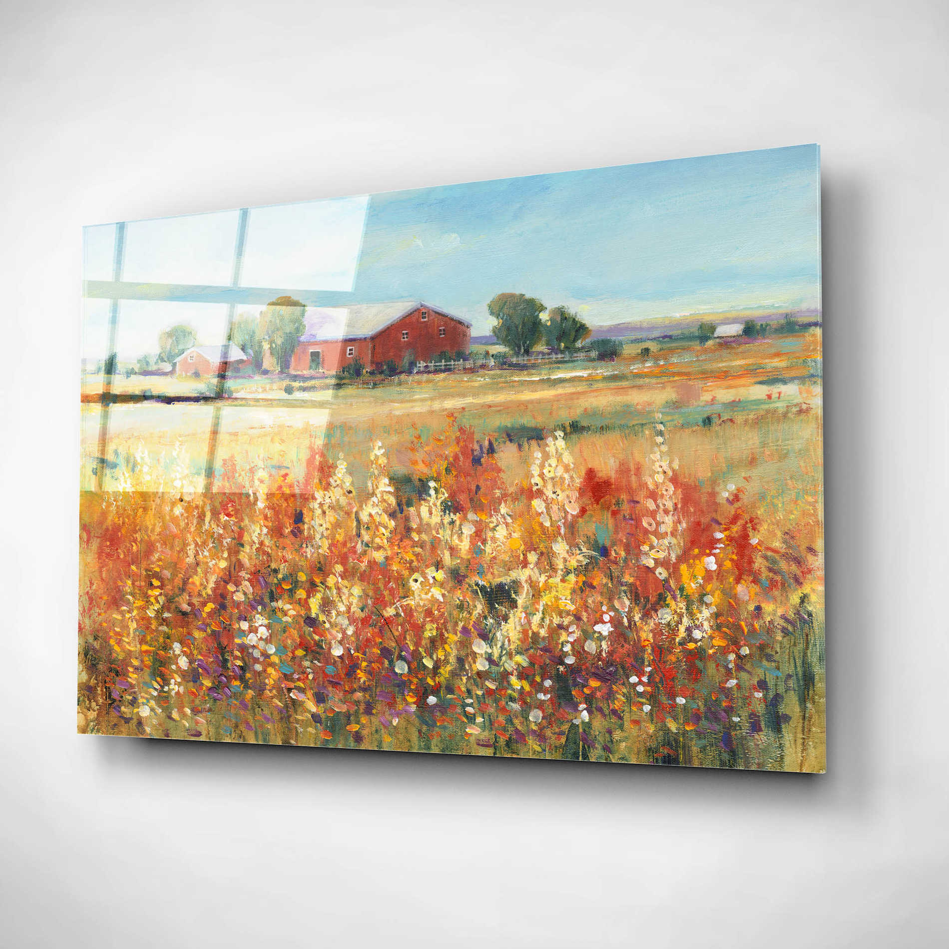 Epic Art 'Country View II' by Tim O'Toole, Acrylic Glass Wall Art,16x12