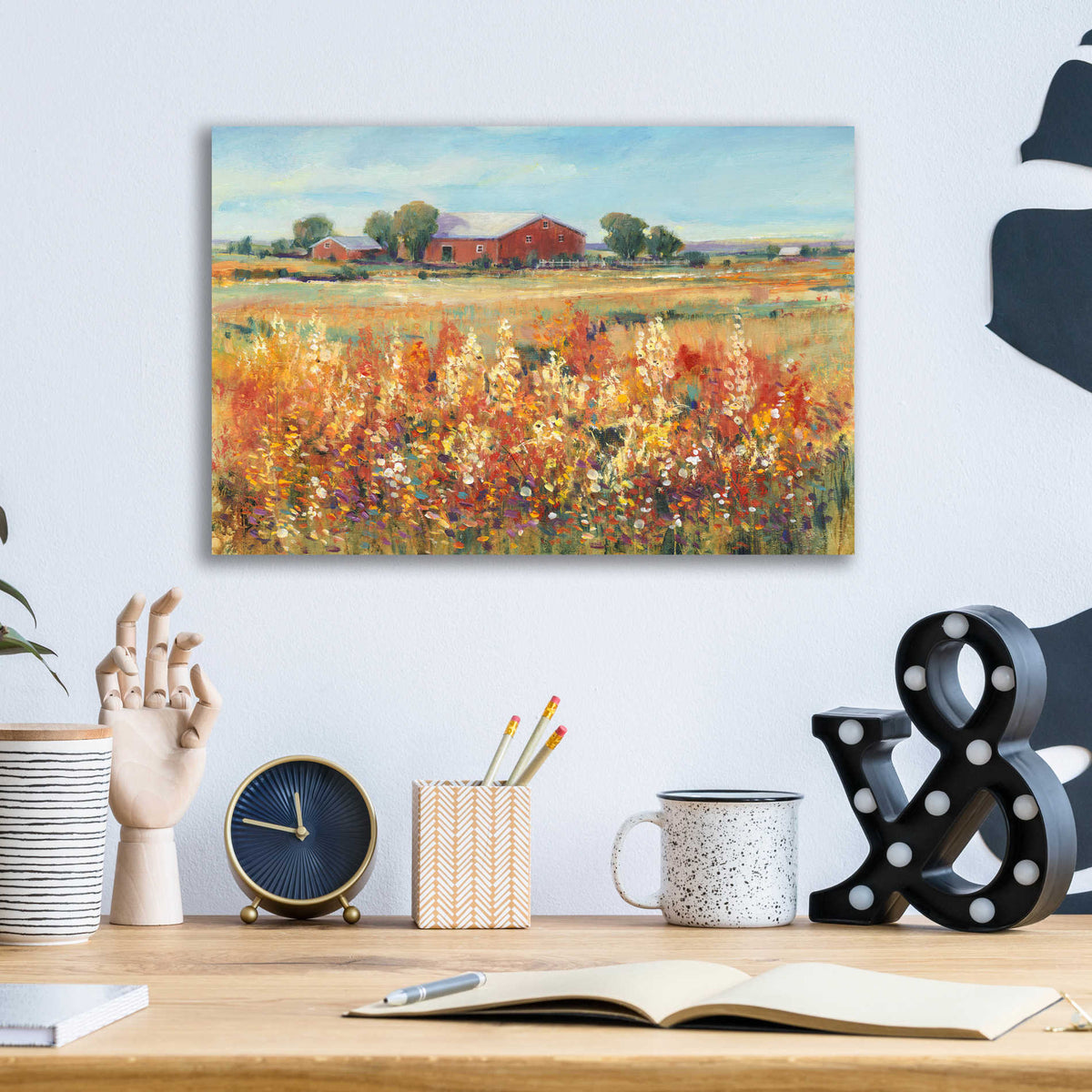 Epic Art 'Country View II' by Tim O'Toole, Acrylic Glass Wall Art,16x12