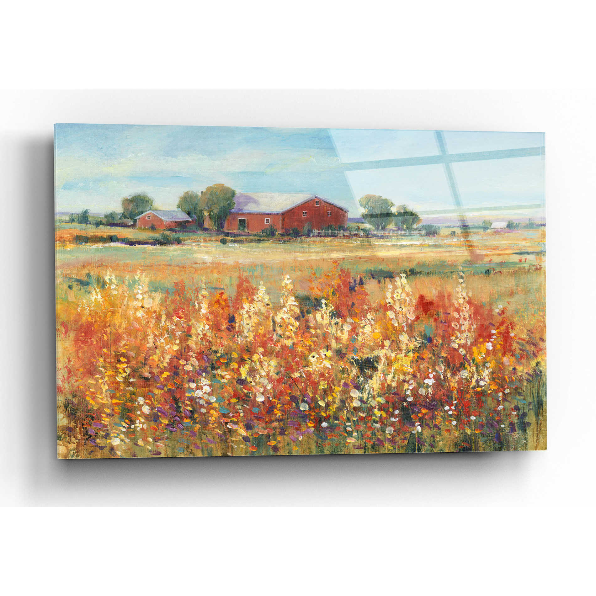 Epic Art 'Country View II' by Tim O'Toole, Acrylic Glass Wall Art,16x12