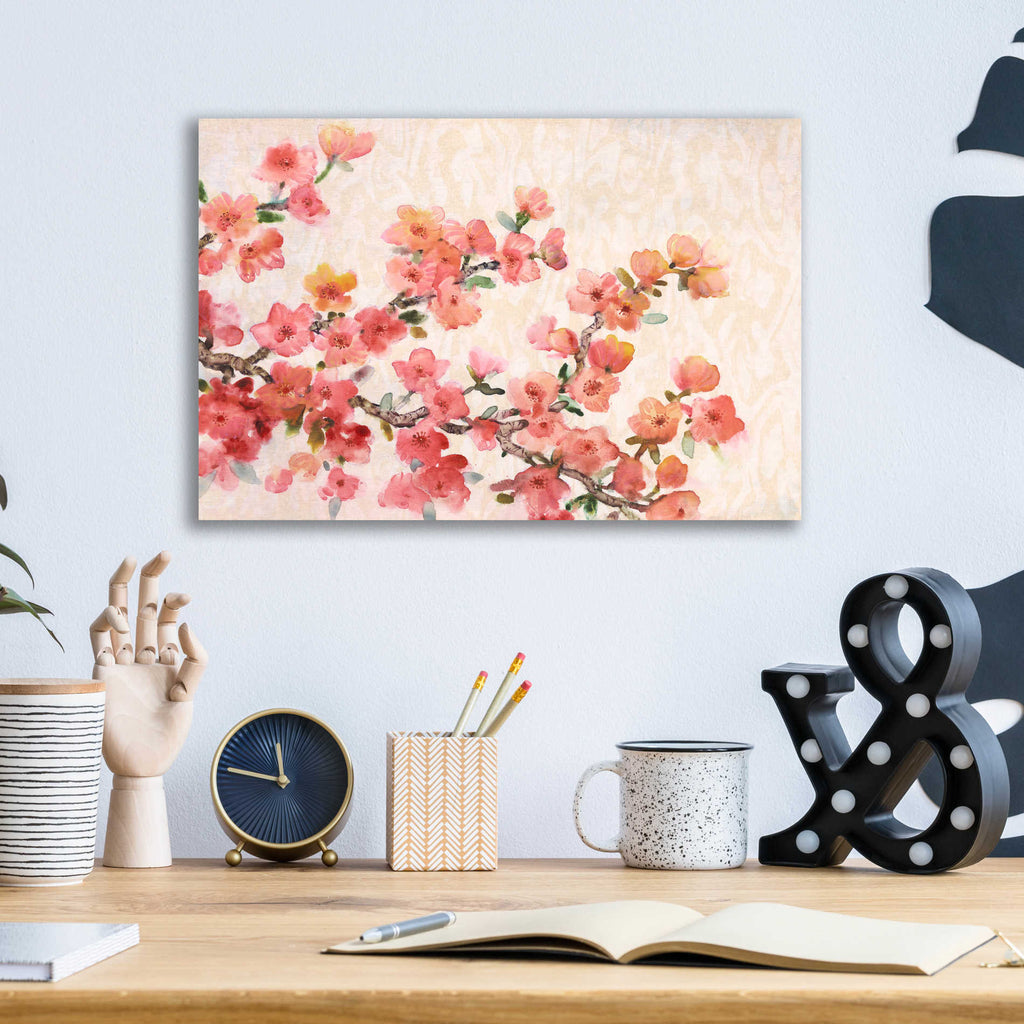 Epic Art 'Cherry Blossom Composition II' by Tim O'Toole, Acrylic Glass Wall Art,16x12