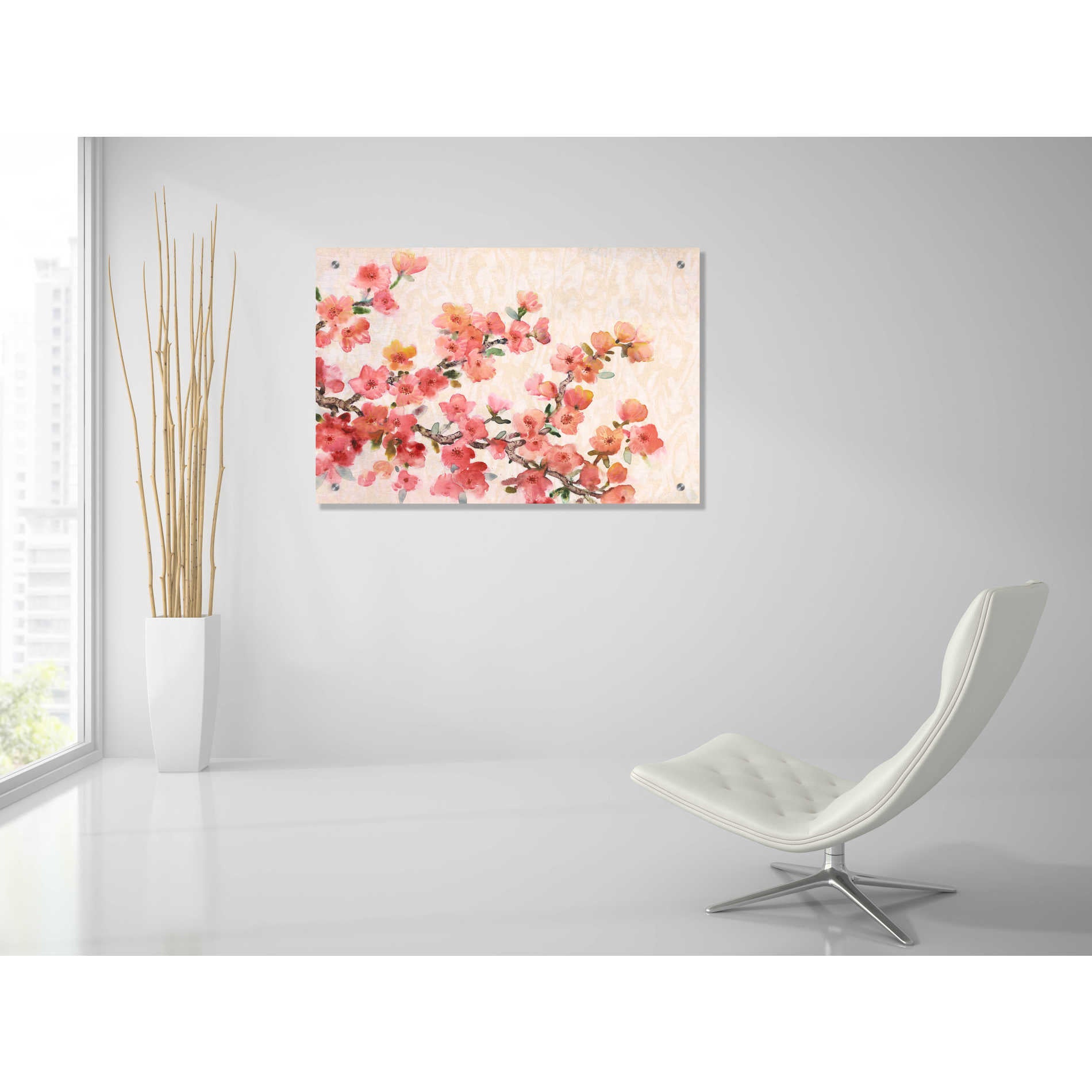 Epic Art 'Cherry Blossom Composition II' by Tim O'Toole, Acrylic Glass Wall Art,36x24