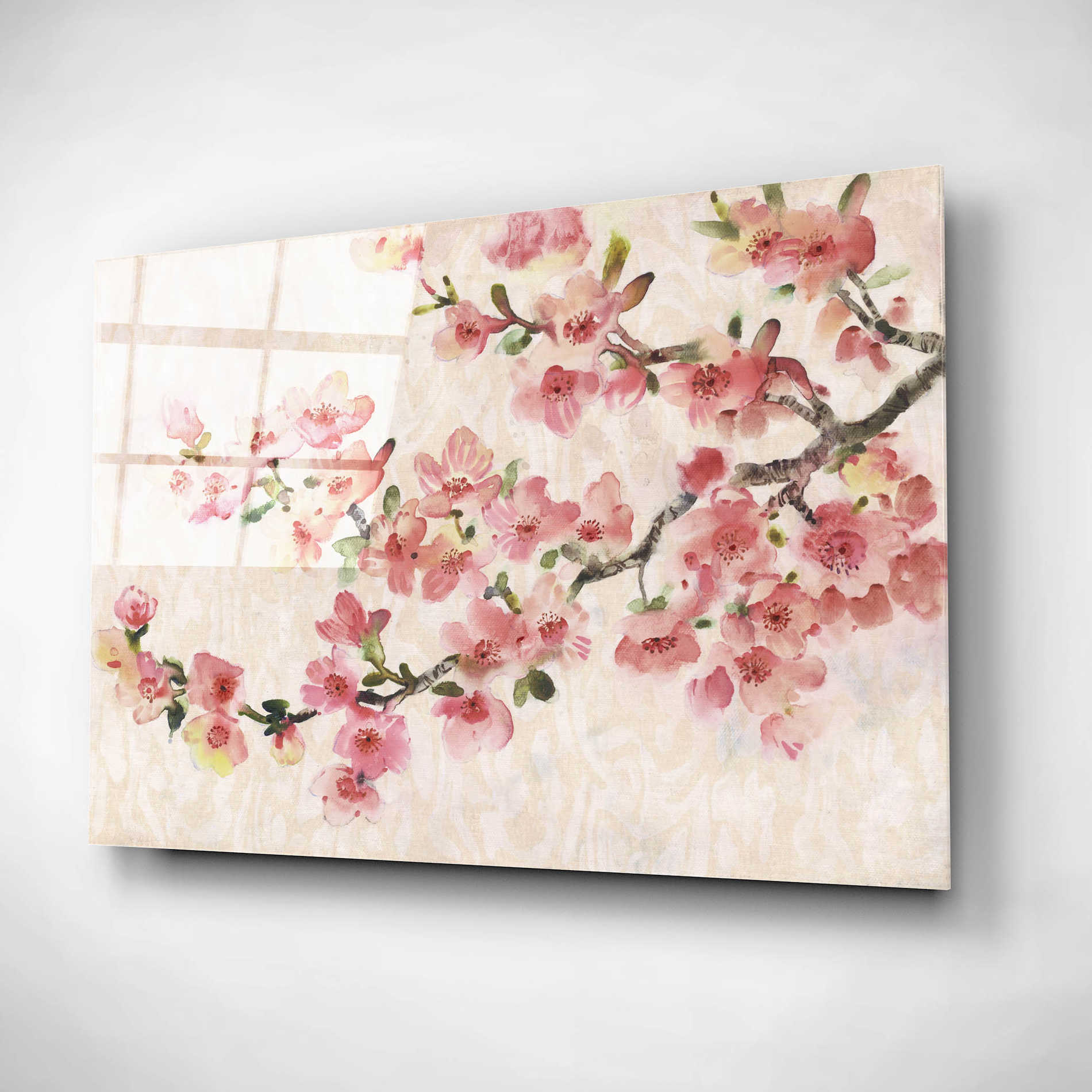 Epic Art 'Cherry Blossom Composition I' by Tim O'Toole, Acrylic Glass Wall Art,24x16