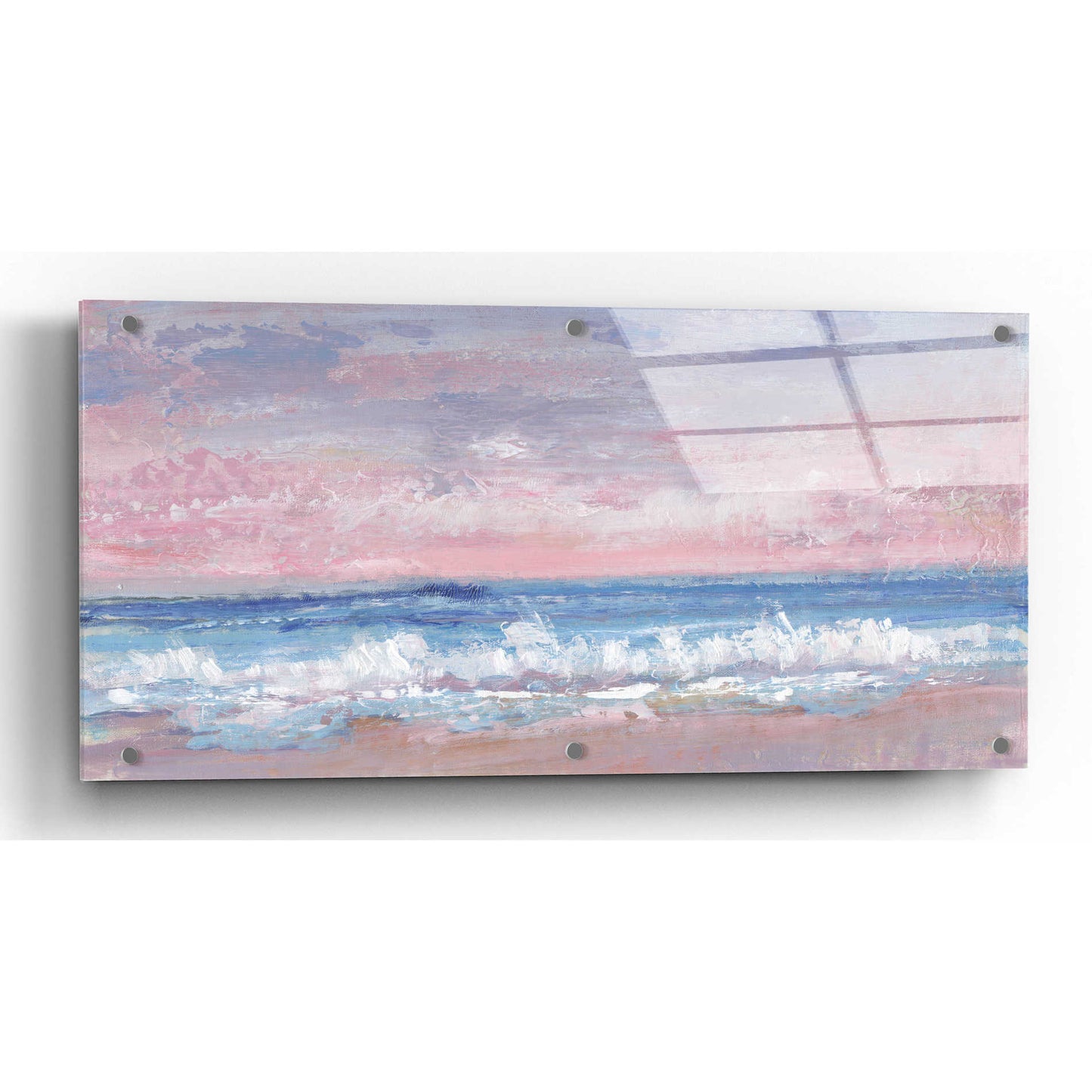 Epic Art 'Coastal Pink Horizon I' by Tim O'Toole, Acrylic Glass Wall Art,2:1