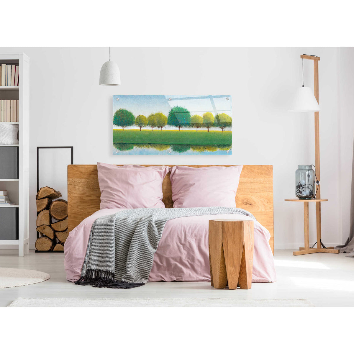 Epic Art 'Trees in a Line II' by Tim O'Toole, Acrylic Glass Wall Art,48x24