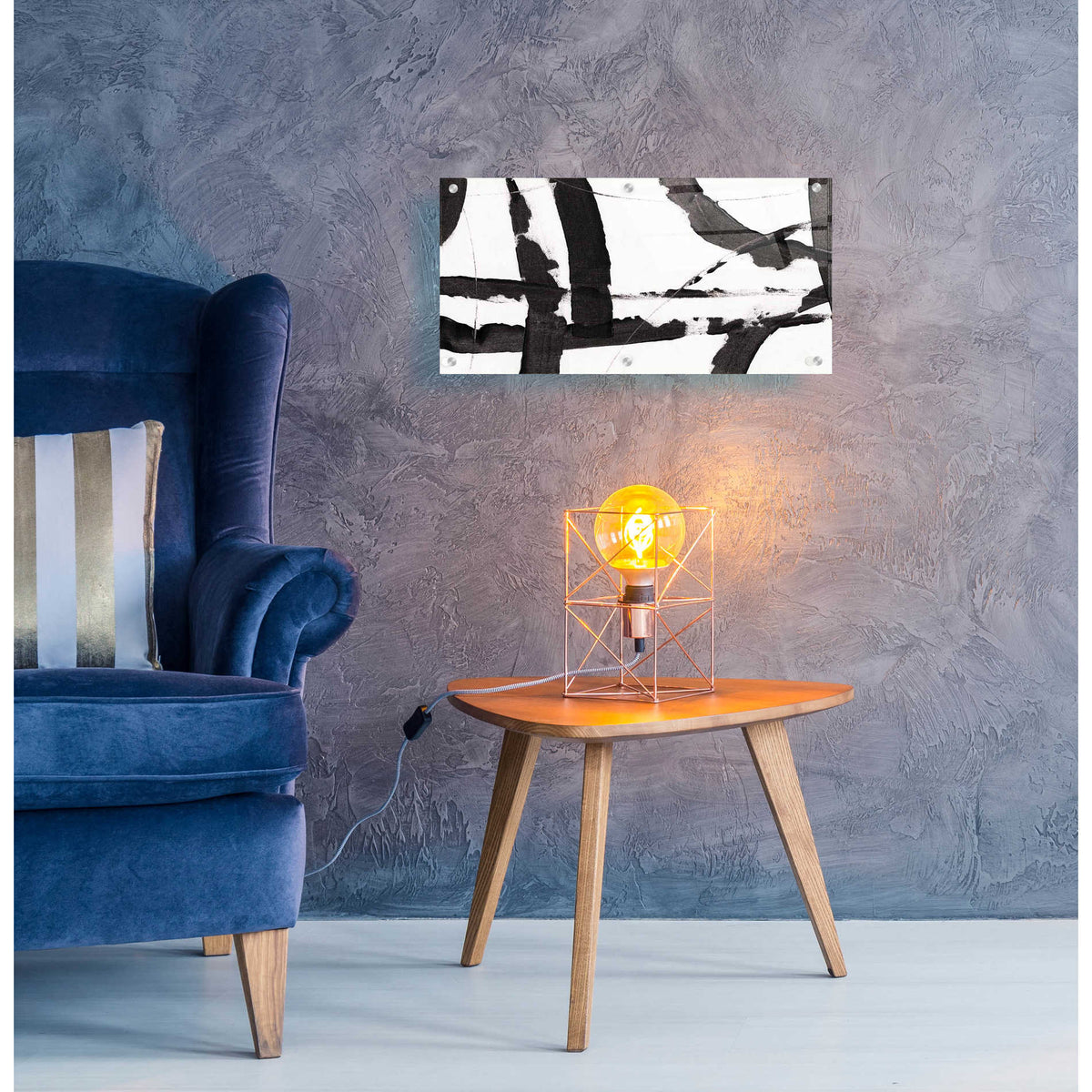 Epic Art 'Obsidian Harmony I' by Tim O'Toole, Acrylic Glass Wall Art,24x12