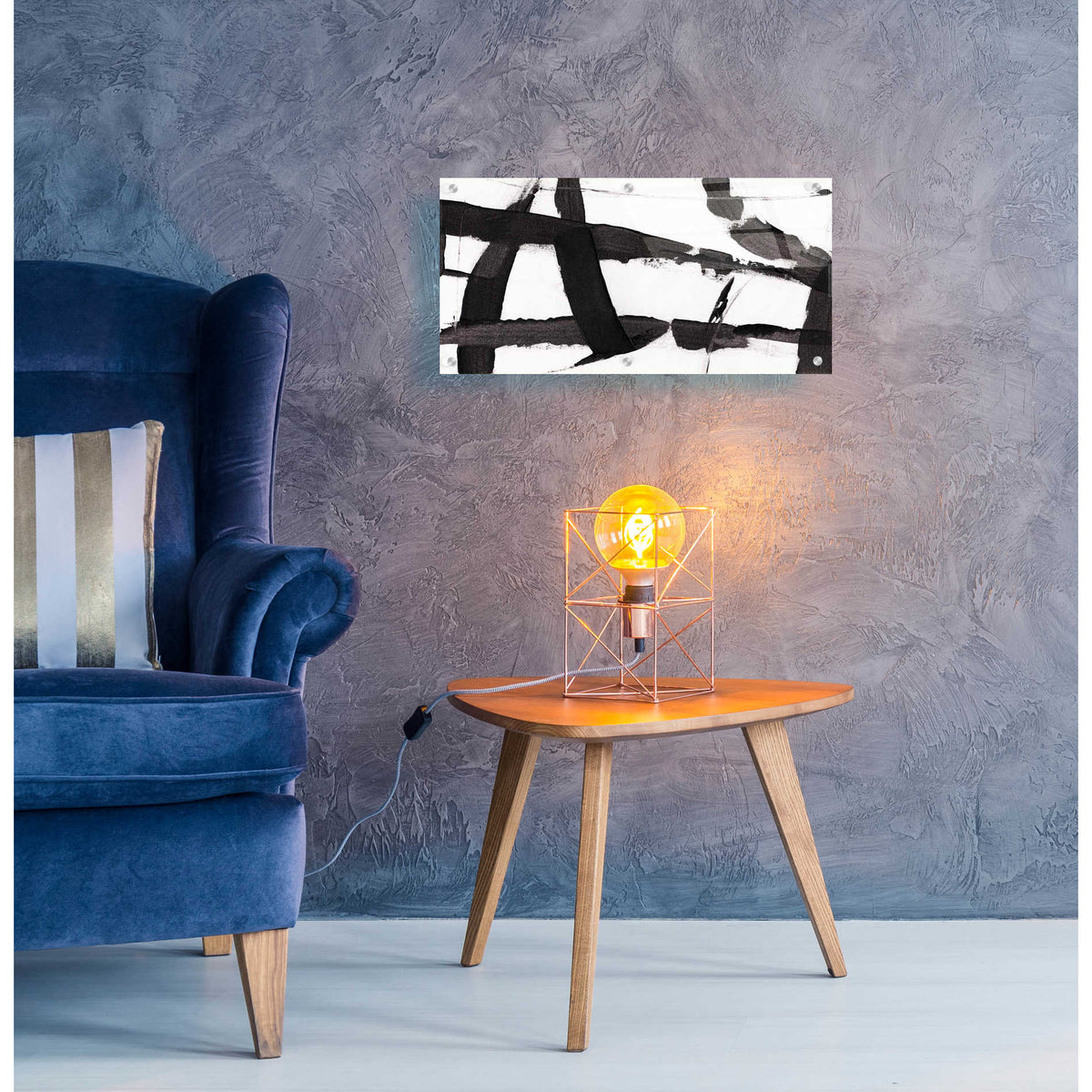 Epic Art 'Obsidian Harmony II' by Tim O'Toole, Acrylic Glass Wall Art,24x12
