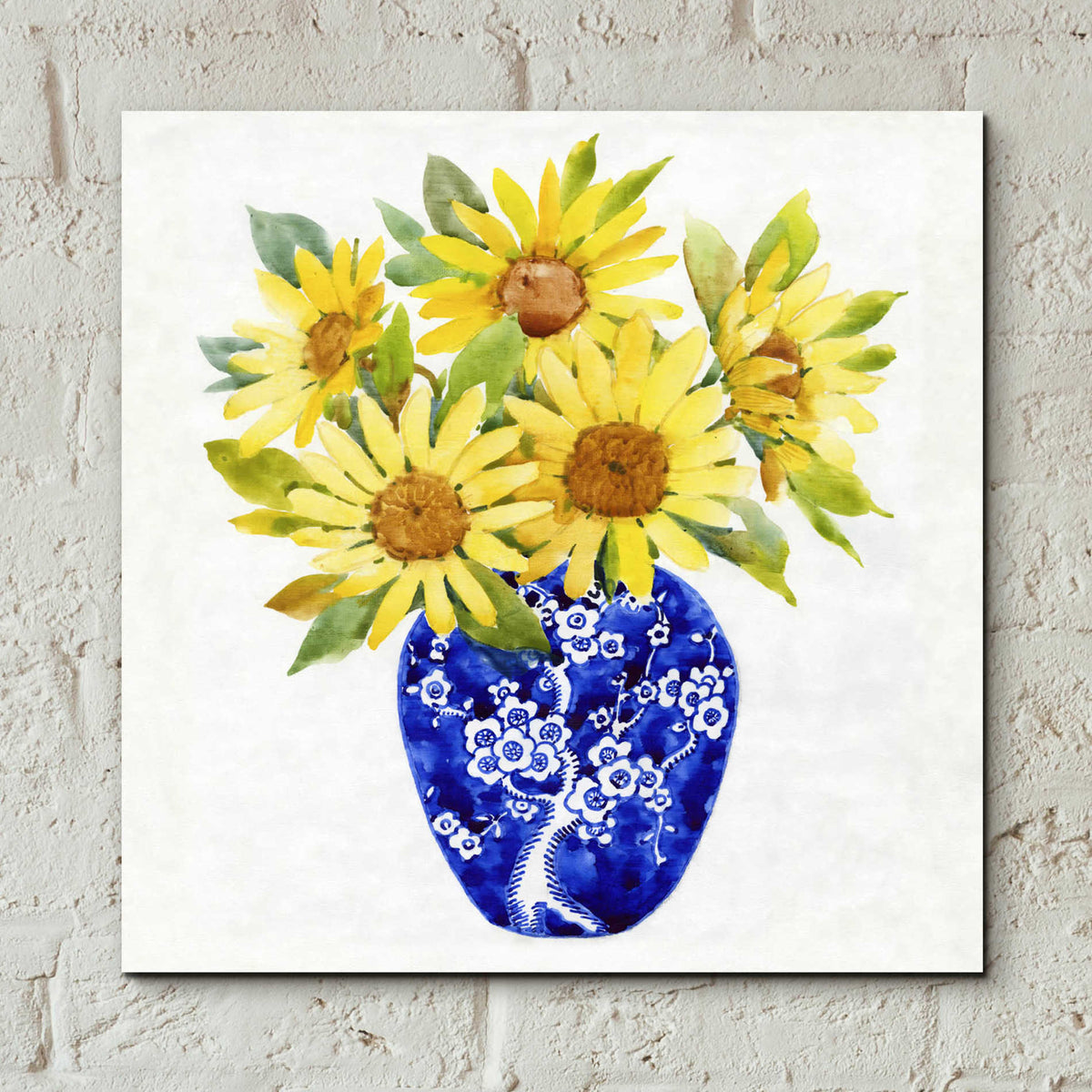 Epic Art 'Sun Flower Still Life II' by Tim O'Toole, Acrylic Glass Wall Art,12x12