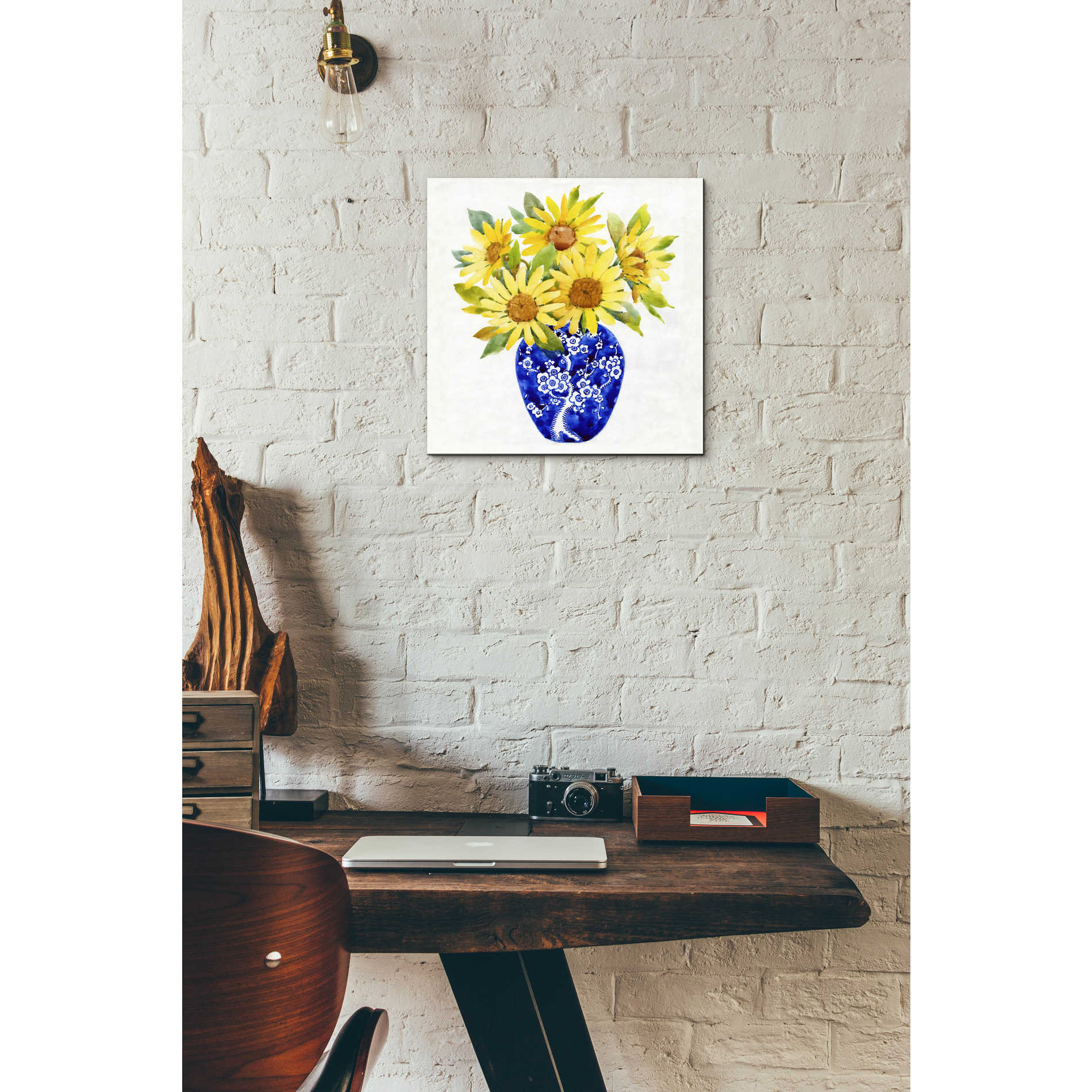Epic Art 'Sun Flower Still Life II' by Tim O'Toole, Acrylic Glass Wall Art,12x12