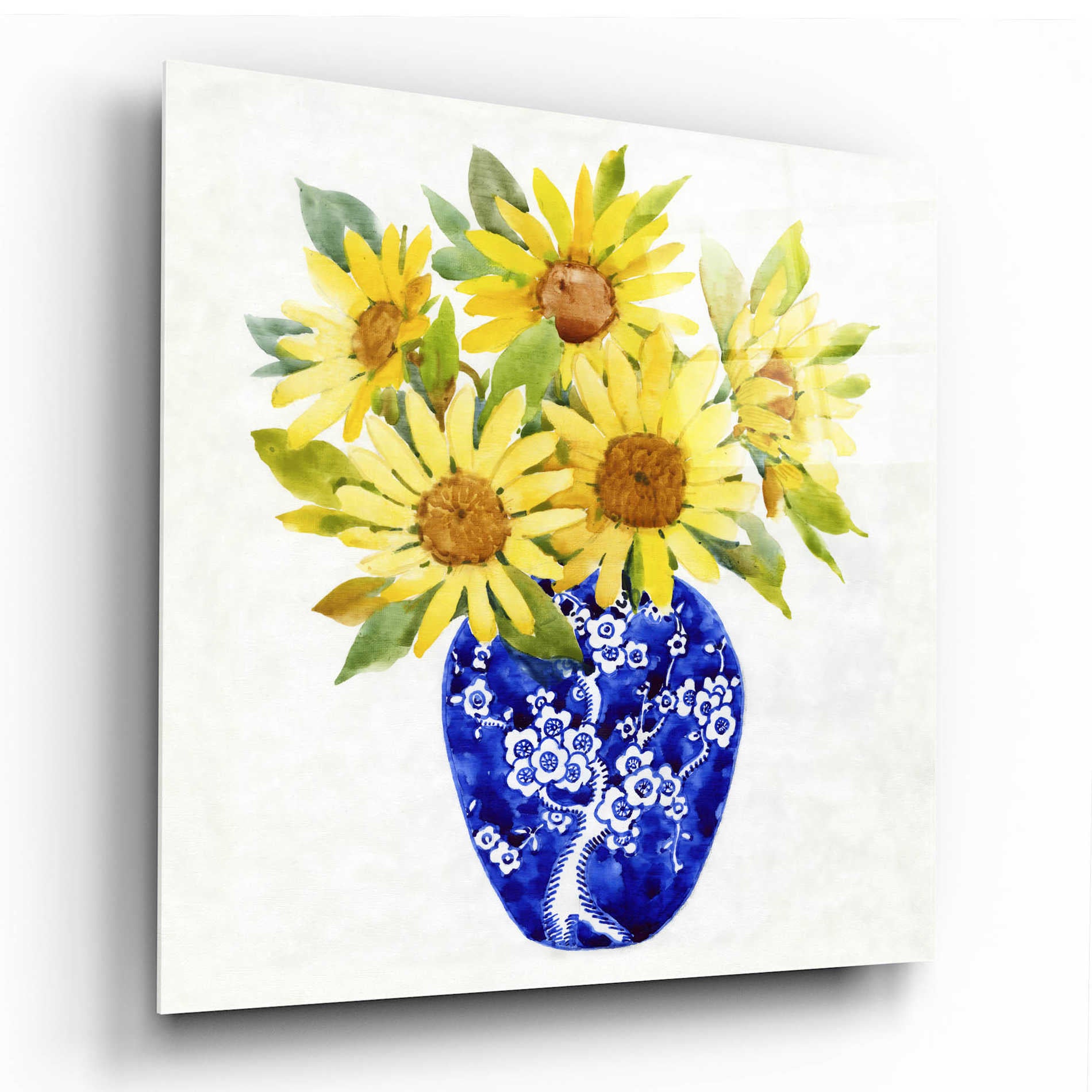 Epic Art 'Sun Flower Still Life II' by Tim O'Toole, Acrylic Glass Wall Art,24x24