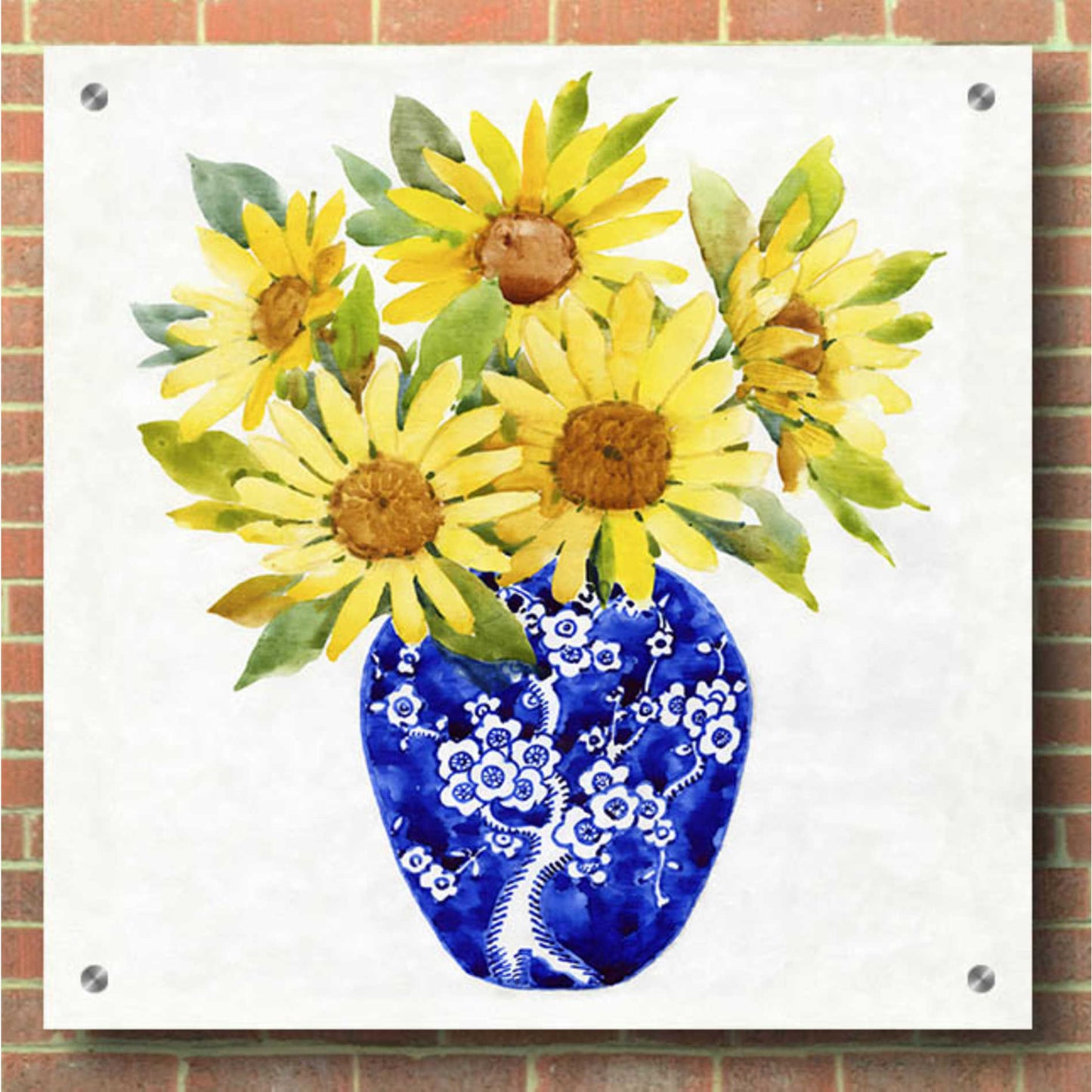 Epic Art 'Sun Flower Still Life II' by Tim O'Toole, Acrylic Glass Wall Art,36x36