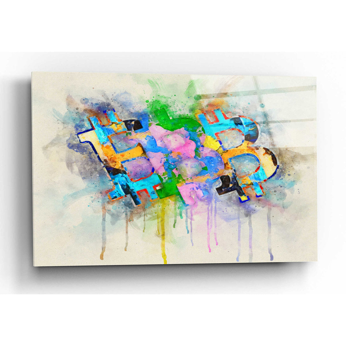 Epic Art 'Bitcoin Abstract' by Surma and Guillen, Acrylic Glass Wall Art