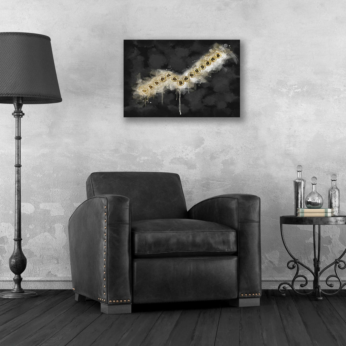 Epic Art 'Bitcoin Going Up' by Surma and Guillen, Acrylic Glass Wall Art,24x16