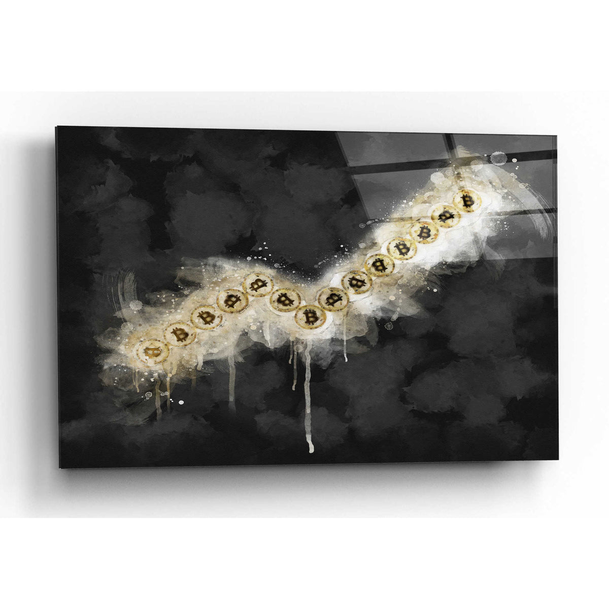 Epic Art 'Bitcoin Going Up' by Surma and Guillen, Acrylic Glass Wall Art