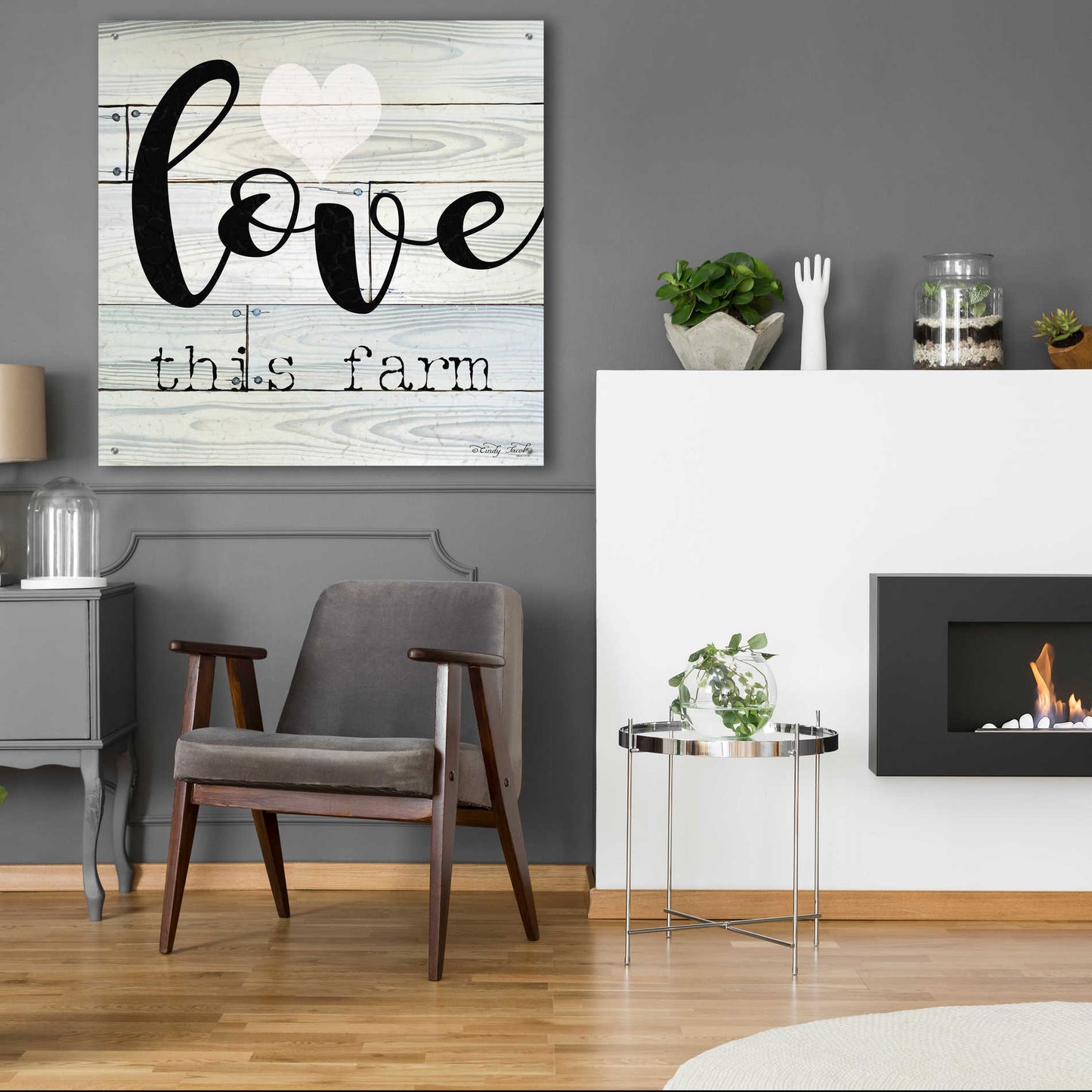 Epic Art 'Love This Farm' by Cindy Jacobs, Acrylic Glass Wall Art,36x36