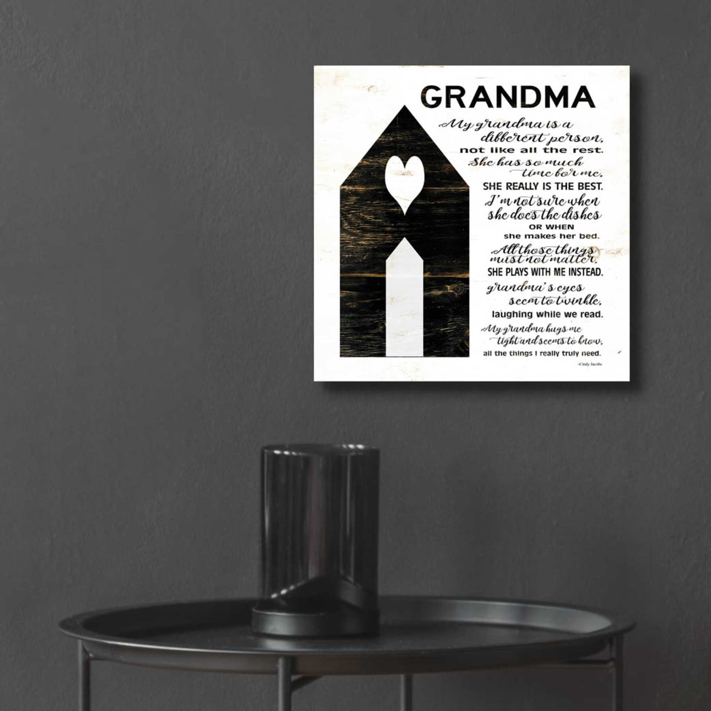 Epic Art 'My Grandma is the Best' by Cindy Jacobs, Acrylic Glass Wall Art,12x12