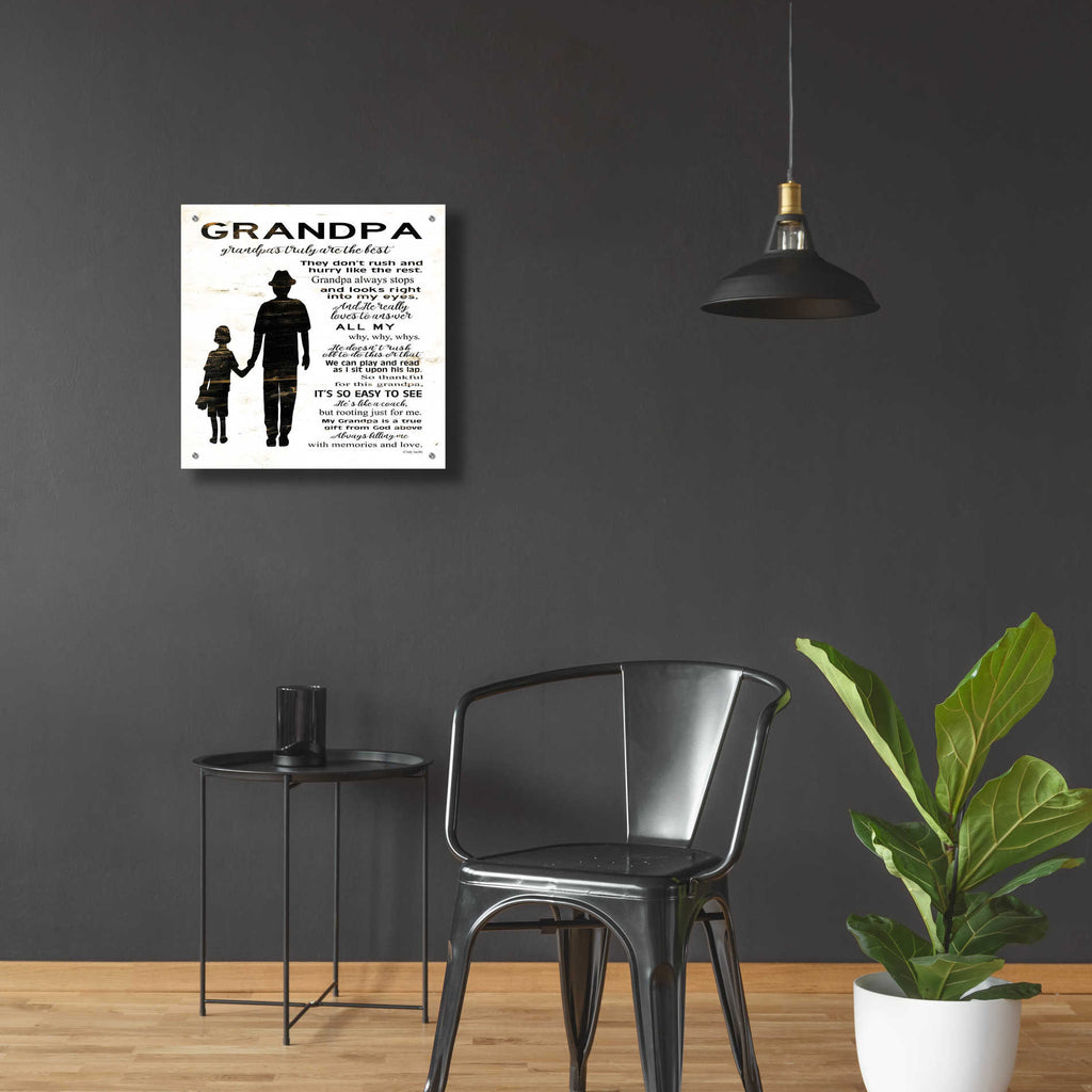 Epic Art 'My Grandpa is the Best' by Cindy Jacobs, Acrylic Glass Wall Art,24x24