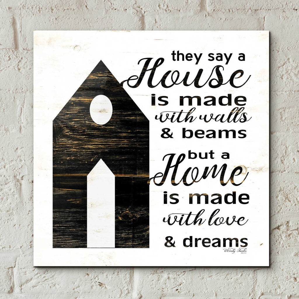 Epic Art 'A House..' by Cindy Jacobs, Acrylic Glass Wall Art,12x12