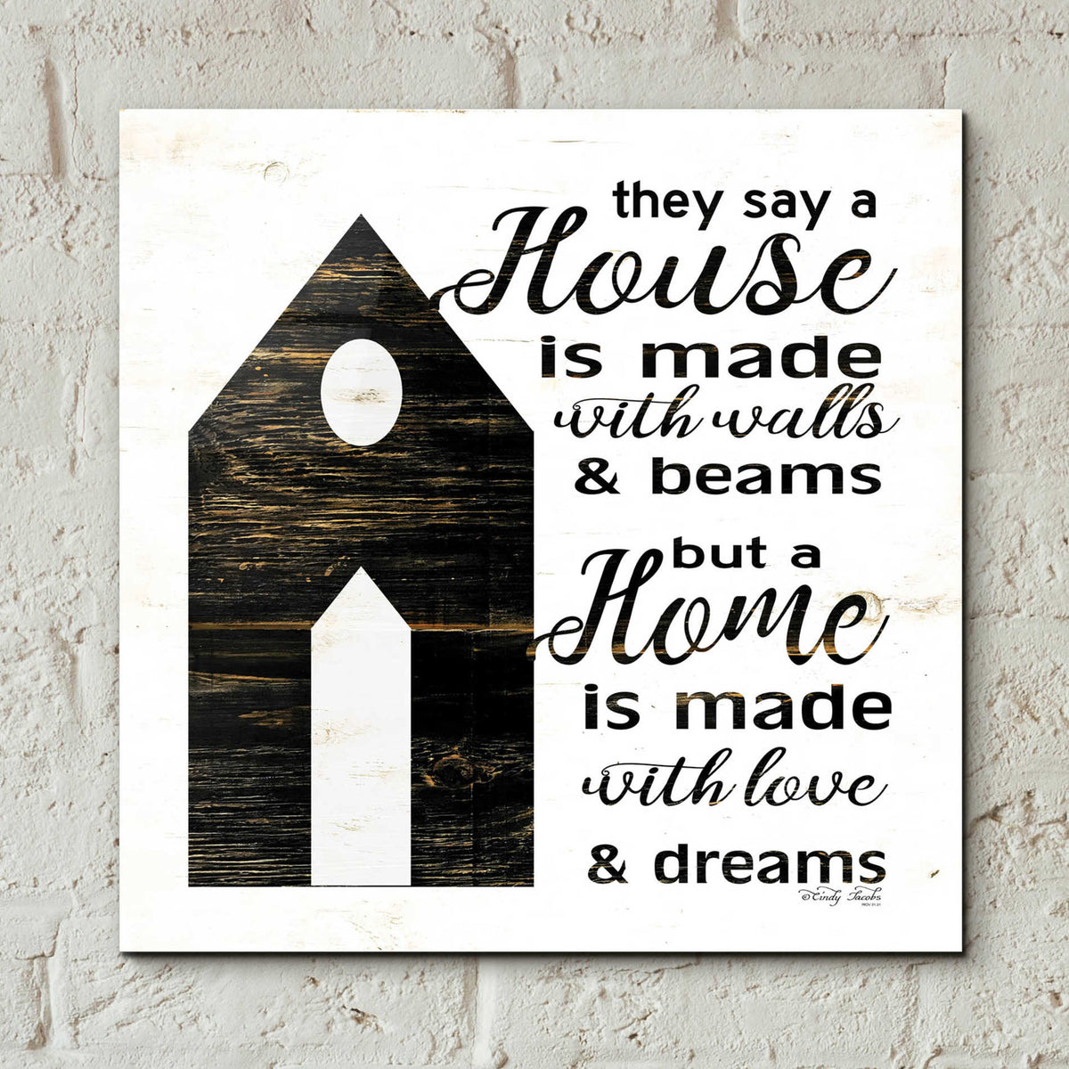 Epic Art 'A House..' by Cindy Jacobs, Acrylic Glass Wall Art,12x12