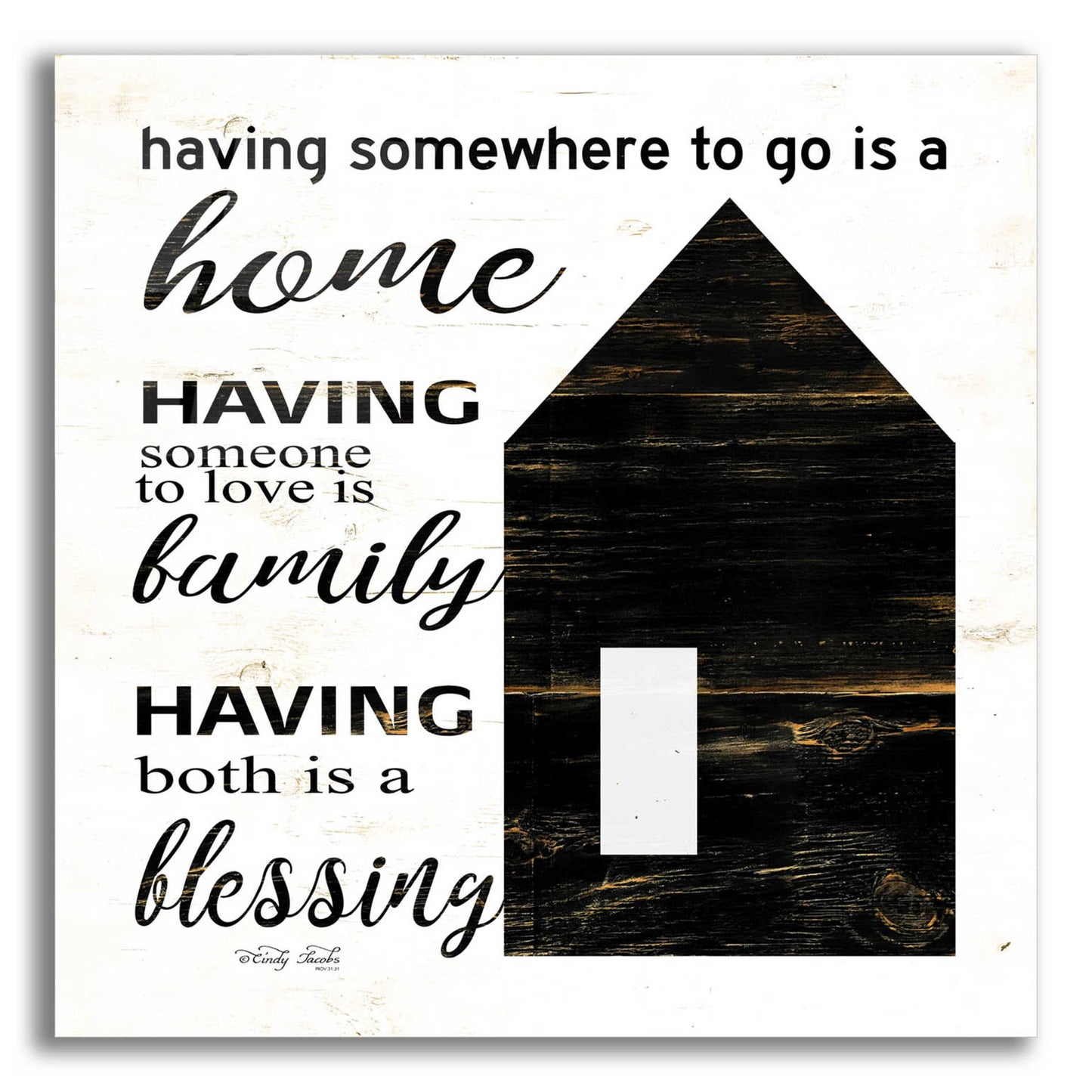 Epic Art 'A Blessing' by Cindy Jacobs, Acrylic Glass Wall Art,12x12