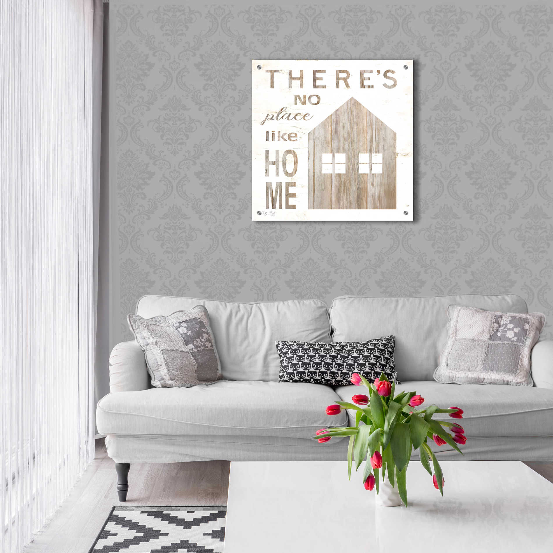 Epic Art 'There's No Place Like Home' by Cindy Jacobs, Acrylic Glass Wall Art,24x24
