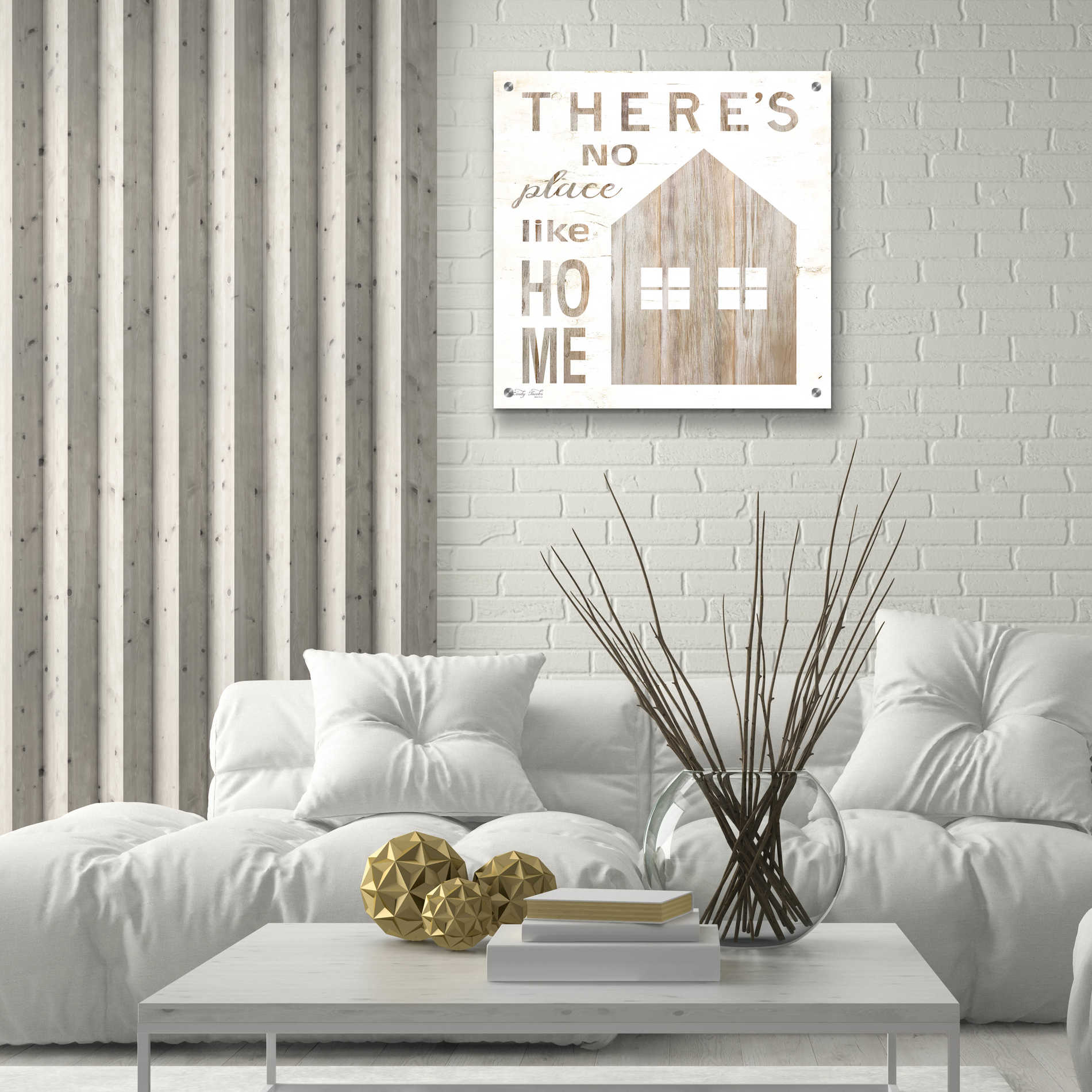 Epic Art 'There's No Place Like Home' by Cindy Jacobs, Acrylic Glass Wall Art,24x24