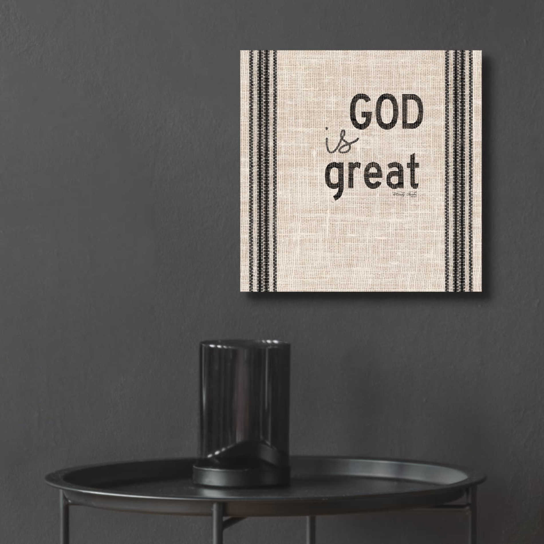 Epic Art 'God is Great' by Cindy Jacobs, Acrylic Glass Wall Art,12x12