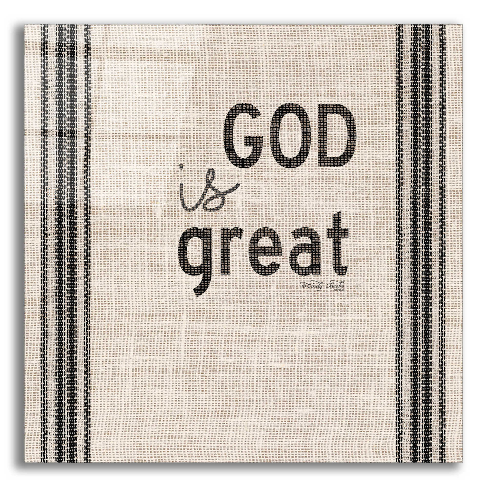 Epic Art 'God is Great' by Cindy Jacobs, Acrylic Glass Wall Art,12x12