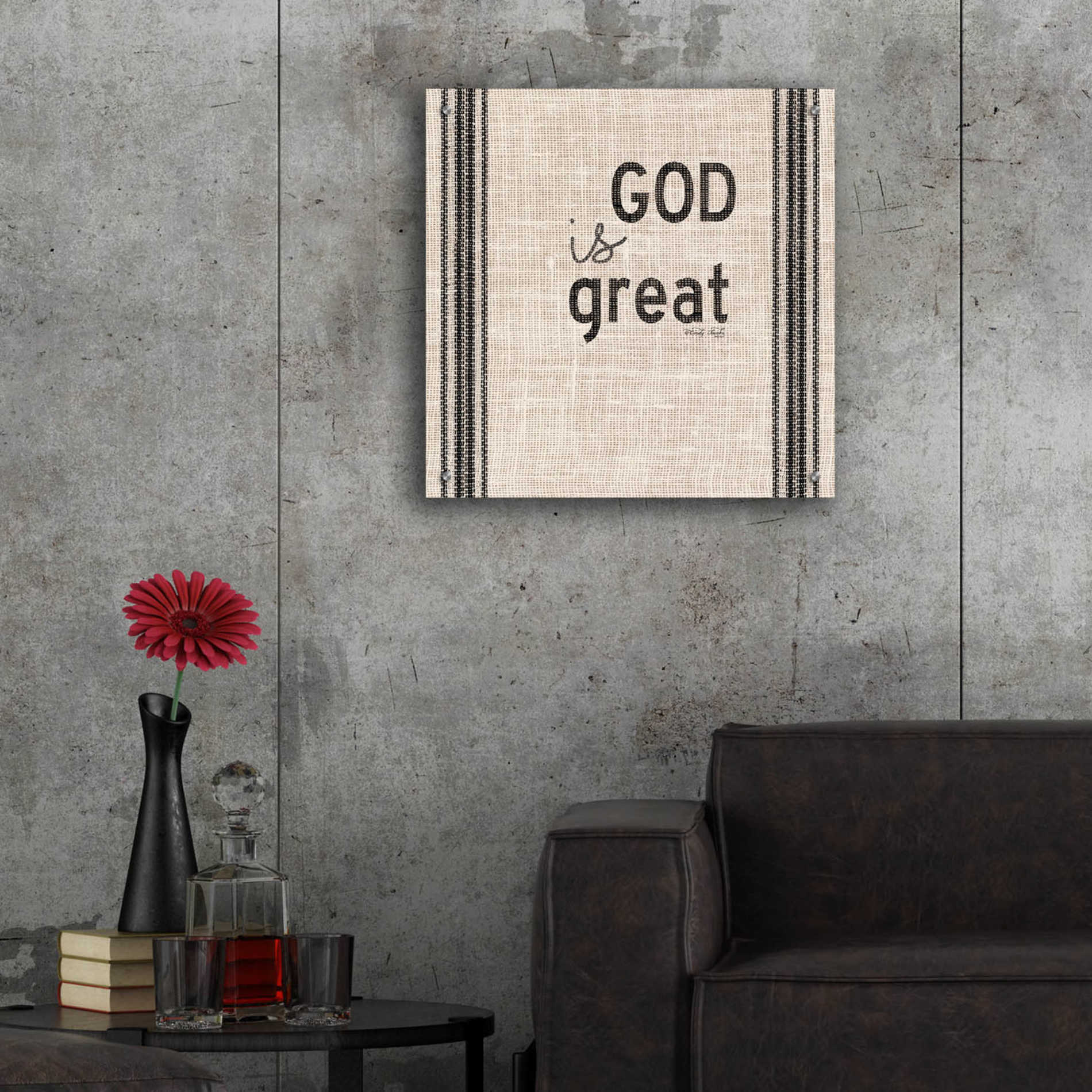 Epic Art 'God is Great' by Cindy Jacobs, Acrylic Glass Wall Art,24x24