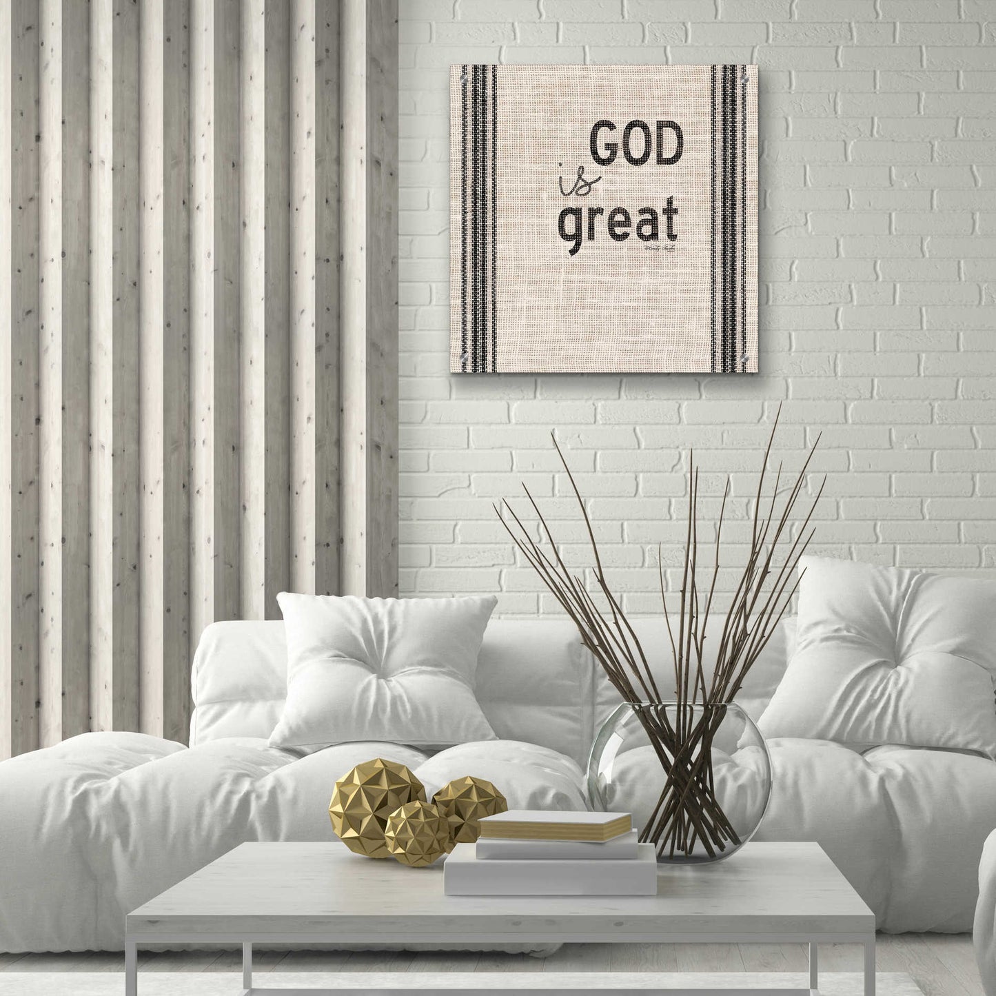 Epic Art 'God is Great' by Cindy Jacobs, Acrylic Glass Wall Art,24x24