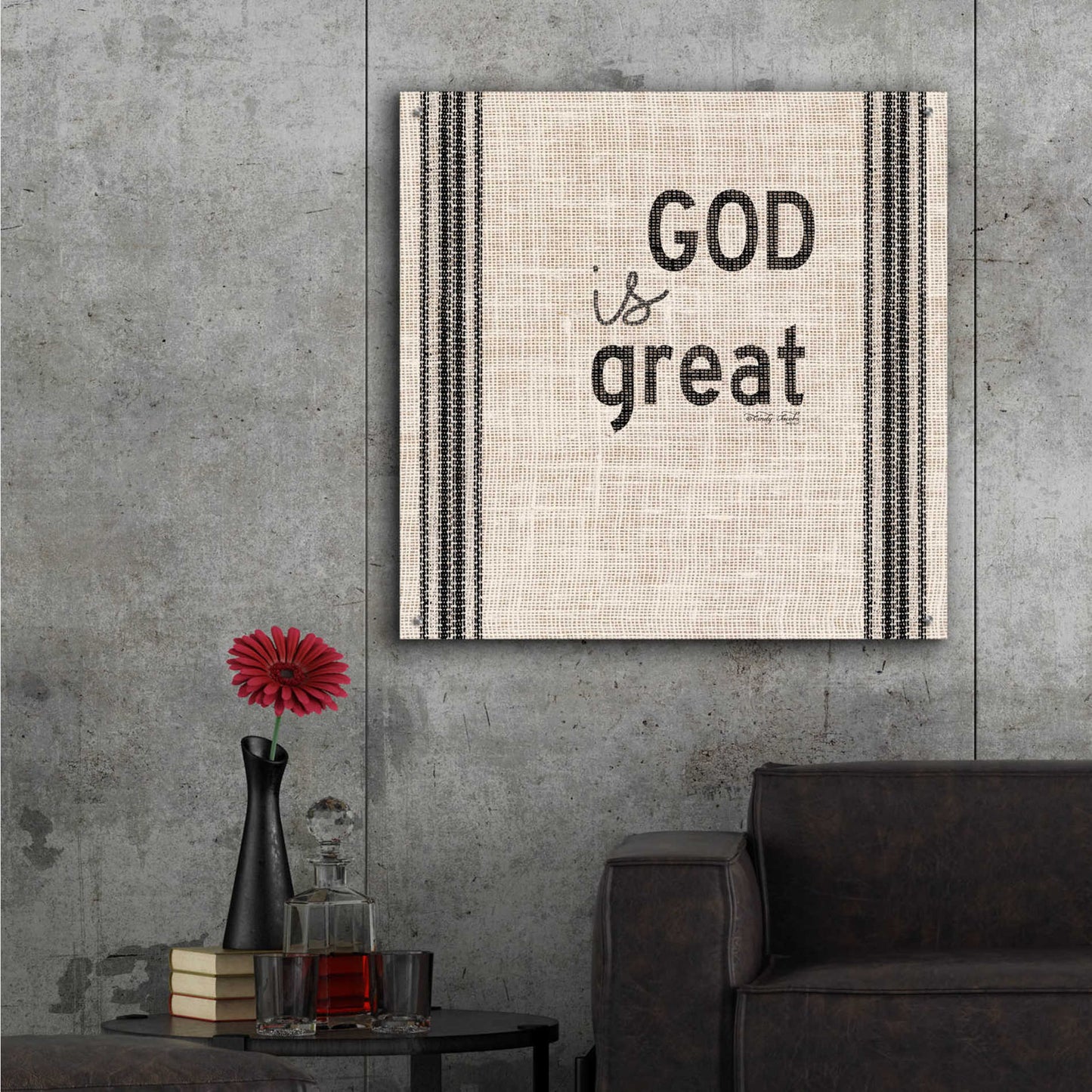Epic Art 'God is Great' by Cindy Jacobs, Acrylic Glass Wall Art,36x36