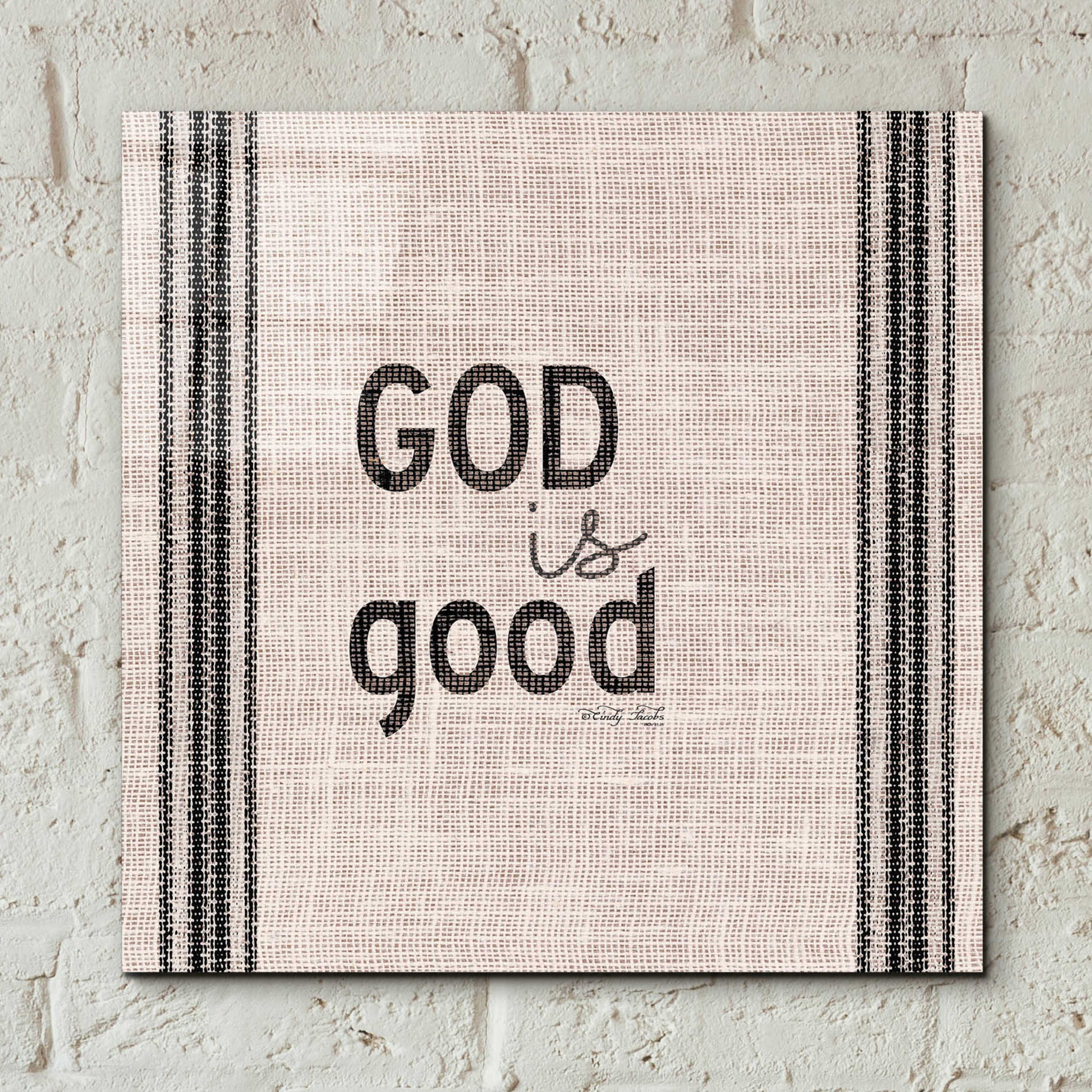 Epic Art 'God is Good' by Cindy Jacobs, Acrylic Glass Wall Art,12x12