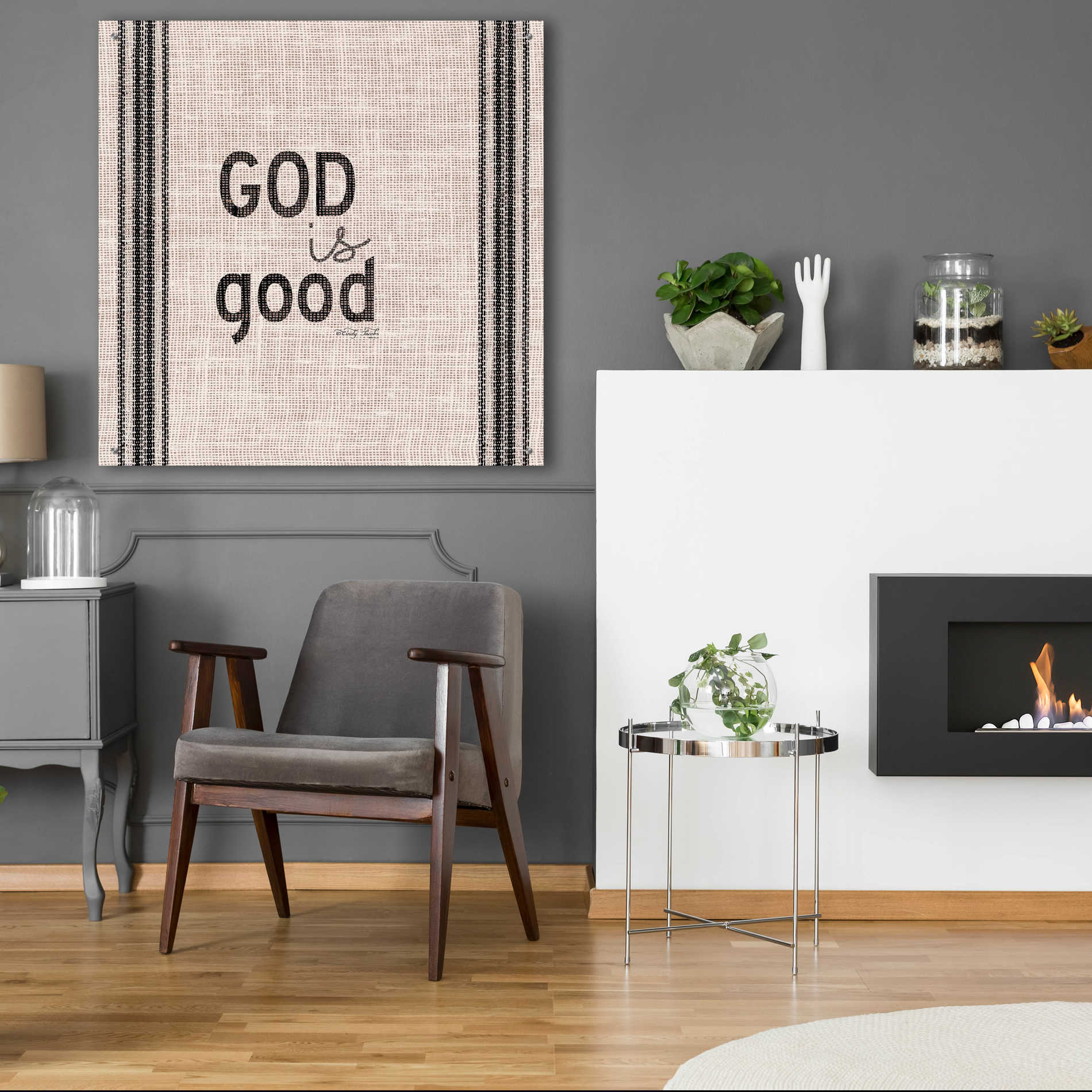 Epic Art 'God is Good' by Cindy Jacobs, Acrylic Glass Wall Art,36x36