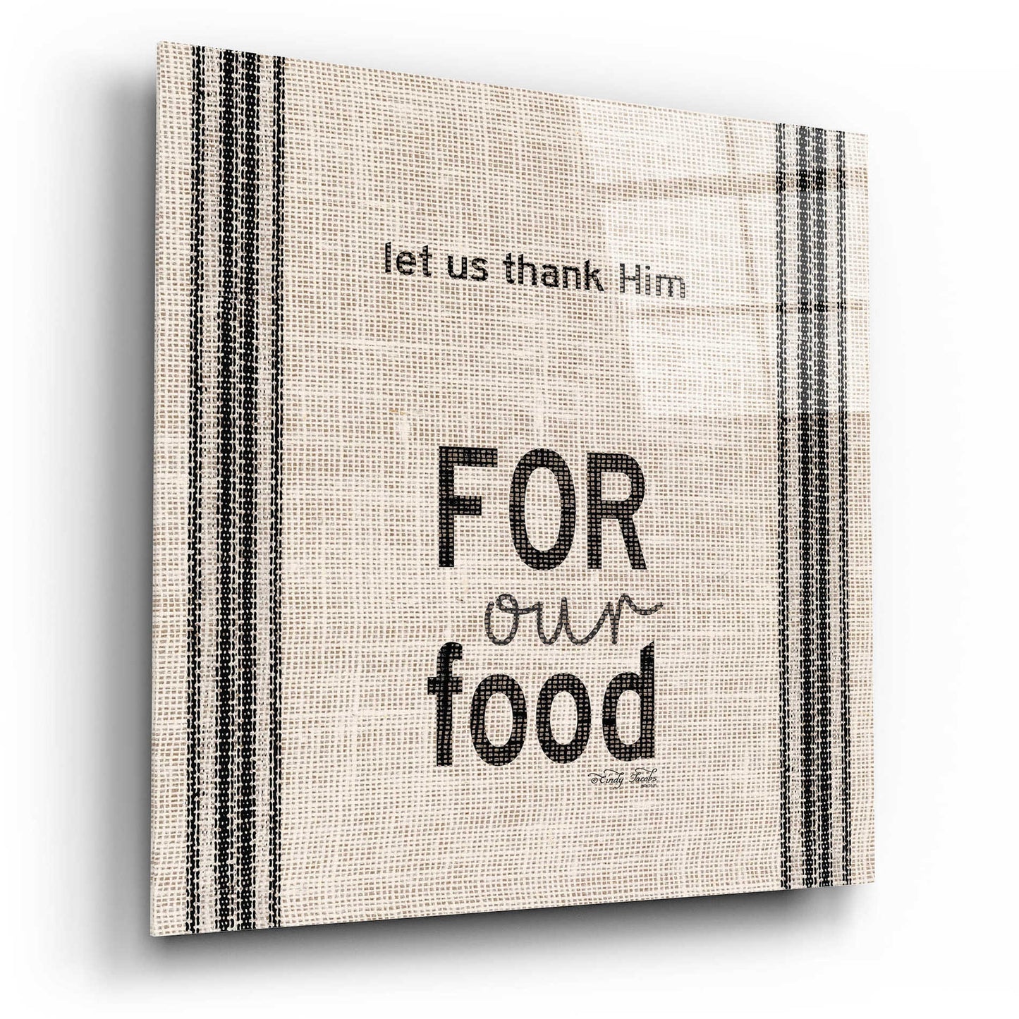 Epic Art 'Let Us Thank Him' by Cindy Jacobs, Acrylic Glass Wall Art,12x12