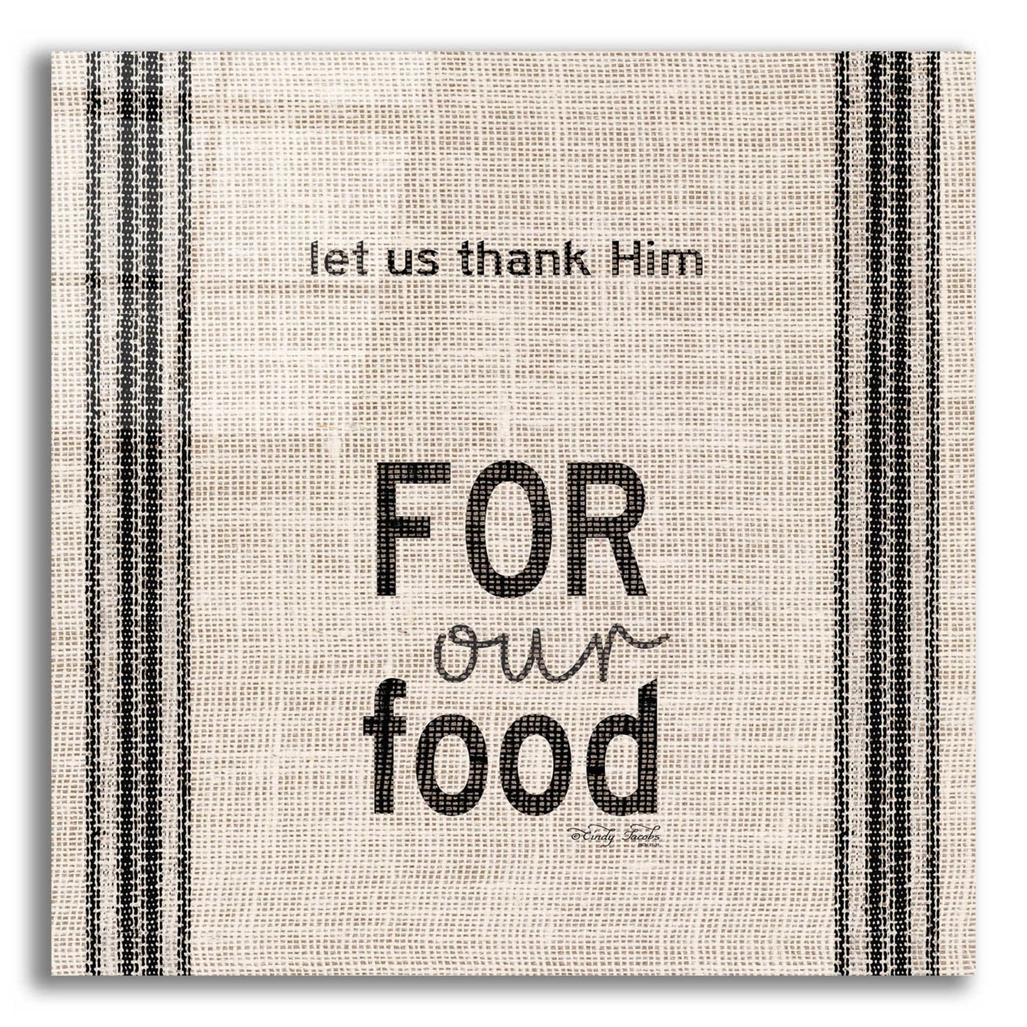 Epic Art 'Let Us Thank Him' by Cindy Jacobs, Acrylic Glass Wall Art,12x12