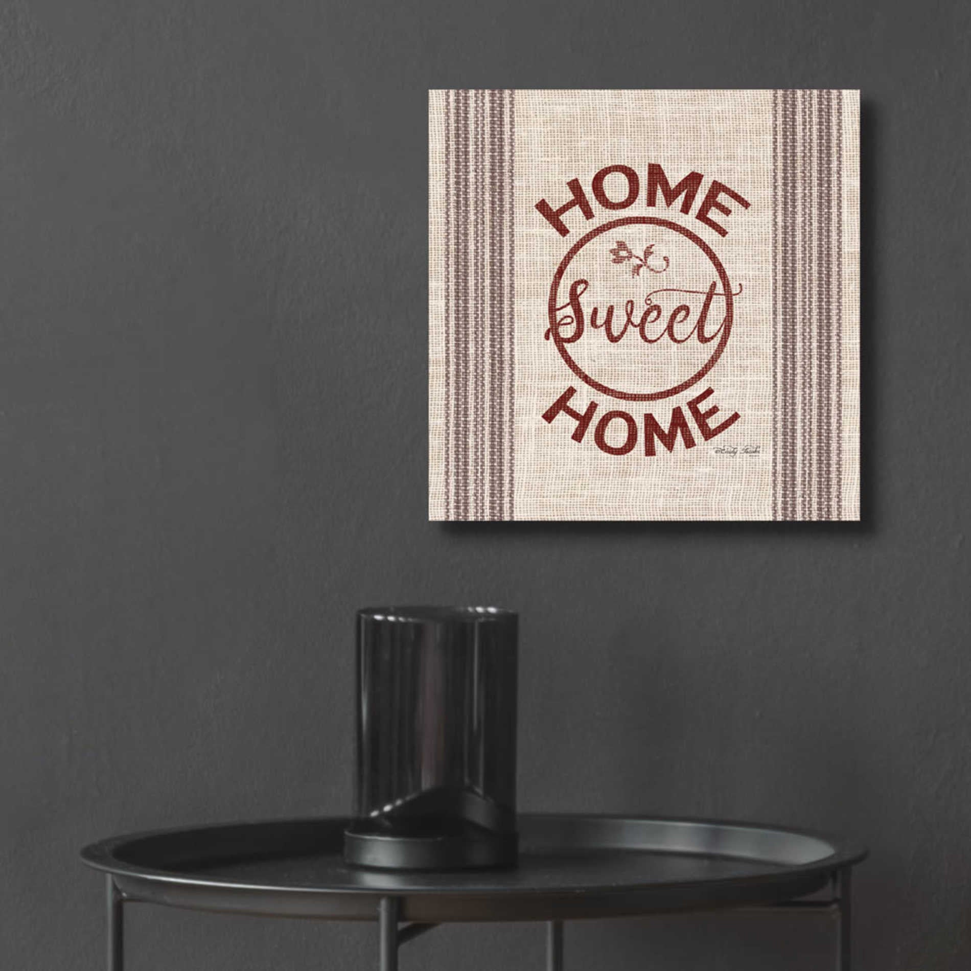 Epic Art 'Home Sweet Home Embroidery' by Cindy Jacobs, Acrylic Glass Wall Art,12x12