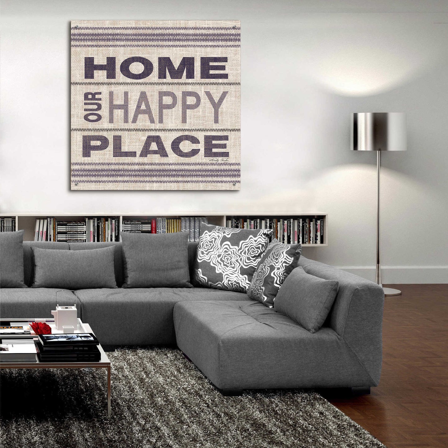 Epic Art 'Home - Our Happy Place' by Cindy Jacobs, Acrylic Glass Wall Art,36x36