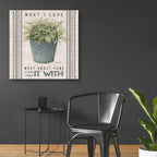 Epic Art 'Galvanized Bucket What I Love' by Cindy Jacobs, Acrylic Glass Wall Art,36x36