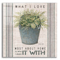 Epic Art 'Galvanized Bucket What I Love' by Cindy Jacobs, Acrylic Glass Wall Art