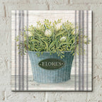 Epic Art 'Galvanized Flores' by Cindy Jacobs, Acrylic Glass Wall Art,12x12