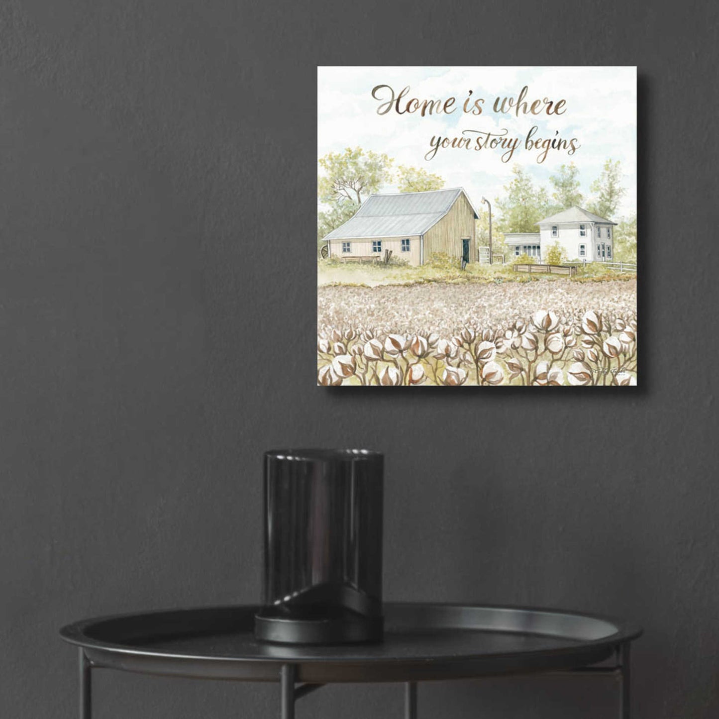 Epic Art 'Home Is Where Your Story Begins' by Cindy Jacobs, Acrylic Glass Wall Art,12x12