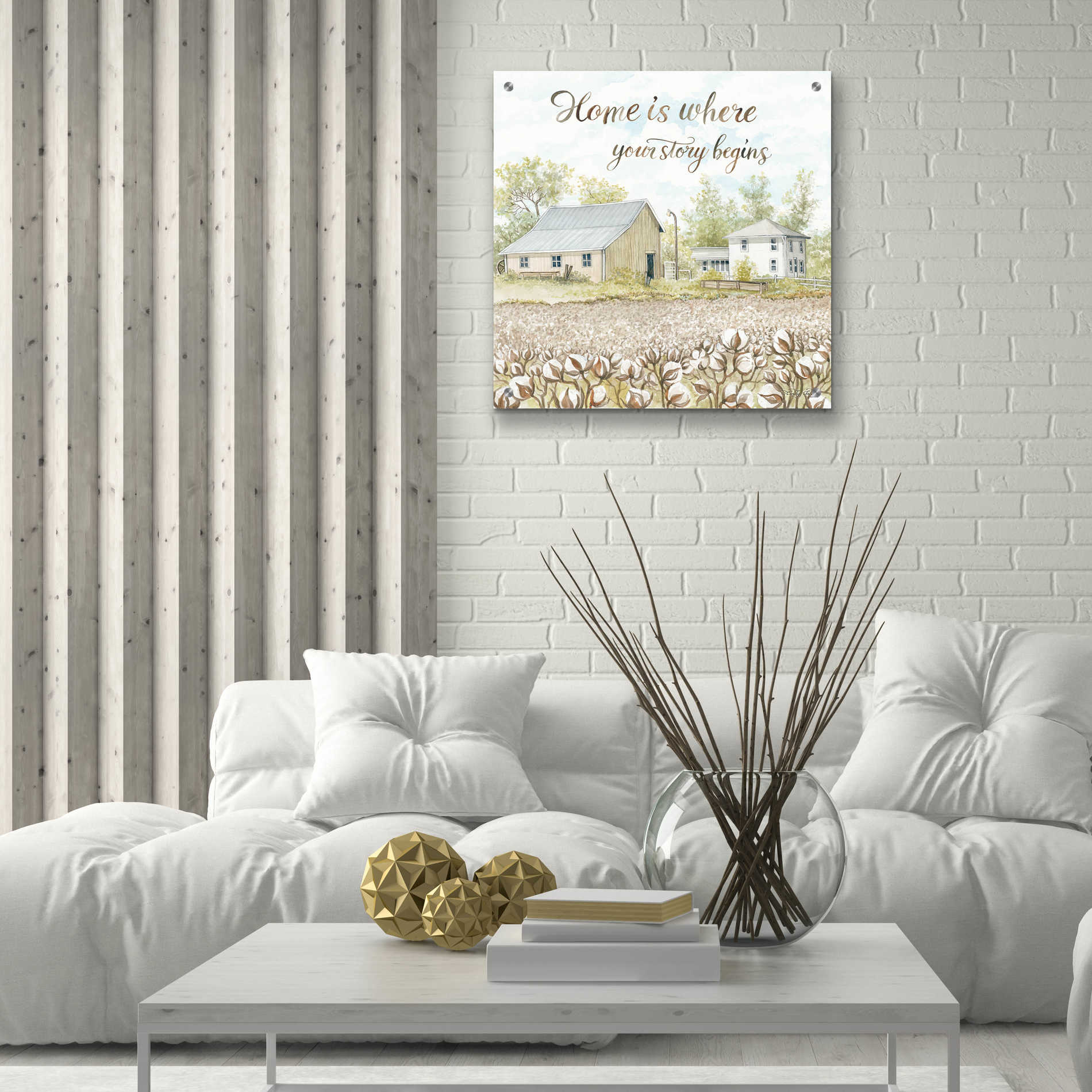 Epic Art 'Home Is Where Your Story Begins' by Cindy Jacobs, Acrylic Glass Wall Art,24x24
