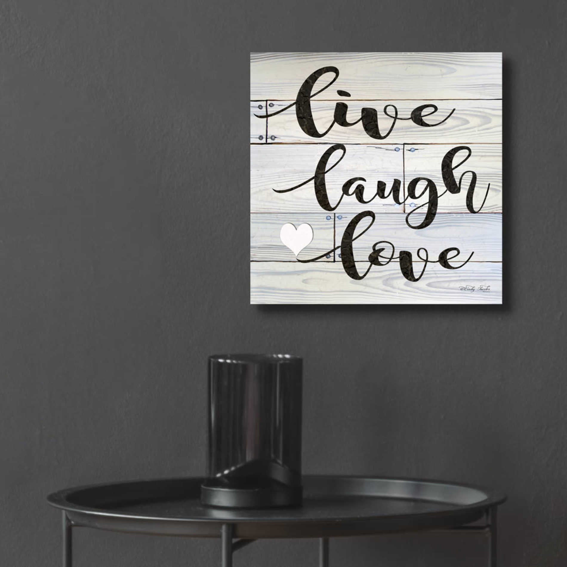 Epic Art 'Live, Laugh, Love' by Cindy Jacobs, Acrylic Glass Wall Art,12x12