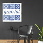 Epic Art 'Grateful Tile' by Cindy Jacobs, Acrylic Glass Wall Art,36x36