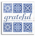 Epic Art 'Grateful Tile' by Cindy Jacobs, Acrylic Glass Wall Art