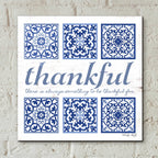 Epic Art 'Thankful Tile' by Cindy Jacobs, Acrylic Glass Wall Art,12x12