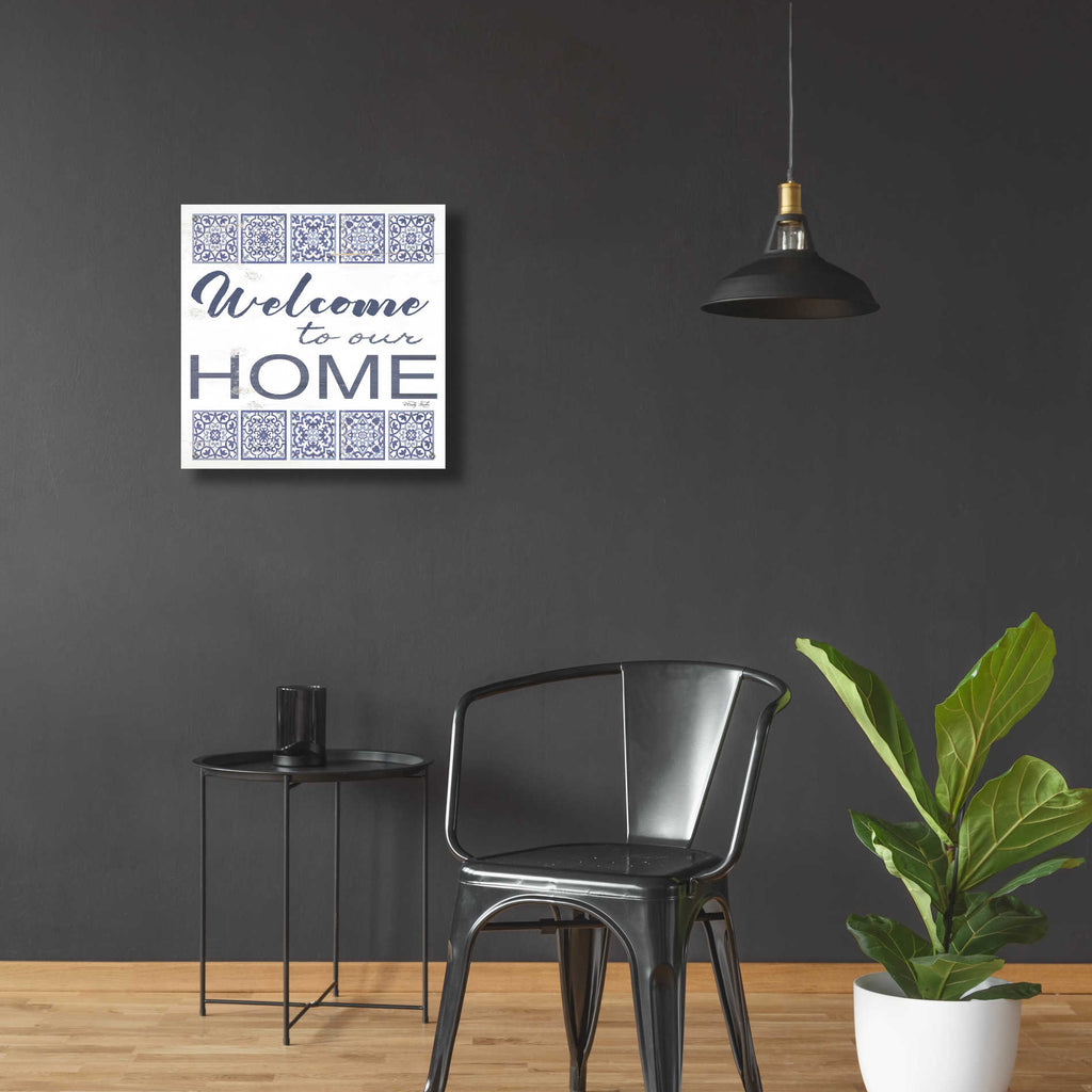 Epic Art 'Welcome to Our Home Tile' by Cindy Jacobs, Acrylic Glass Wall Art,24x24